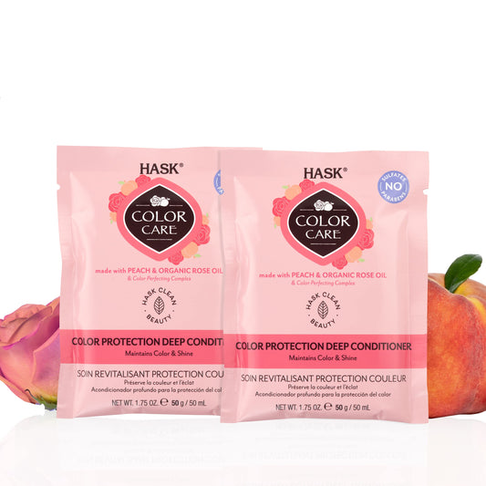 White Smoke HASK color CARE Deep Conditioner Treatments for all hair types safe gluten free sulfate paraben - Pack of