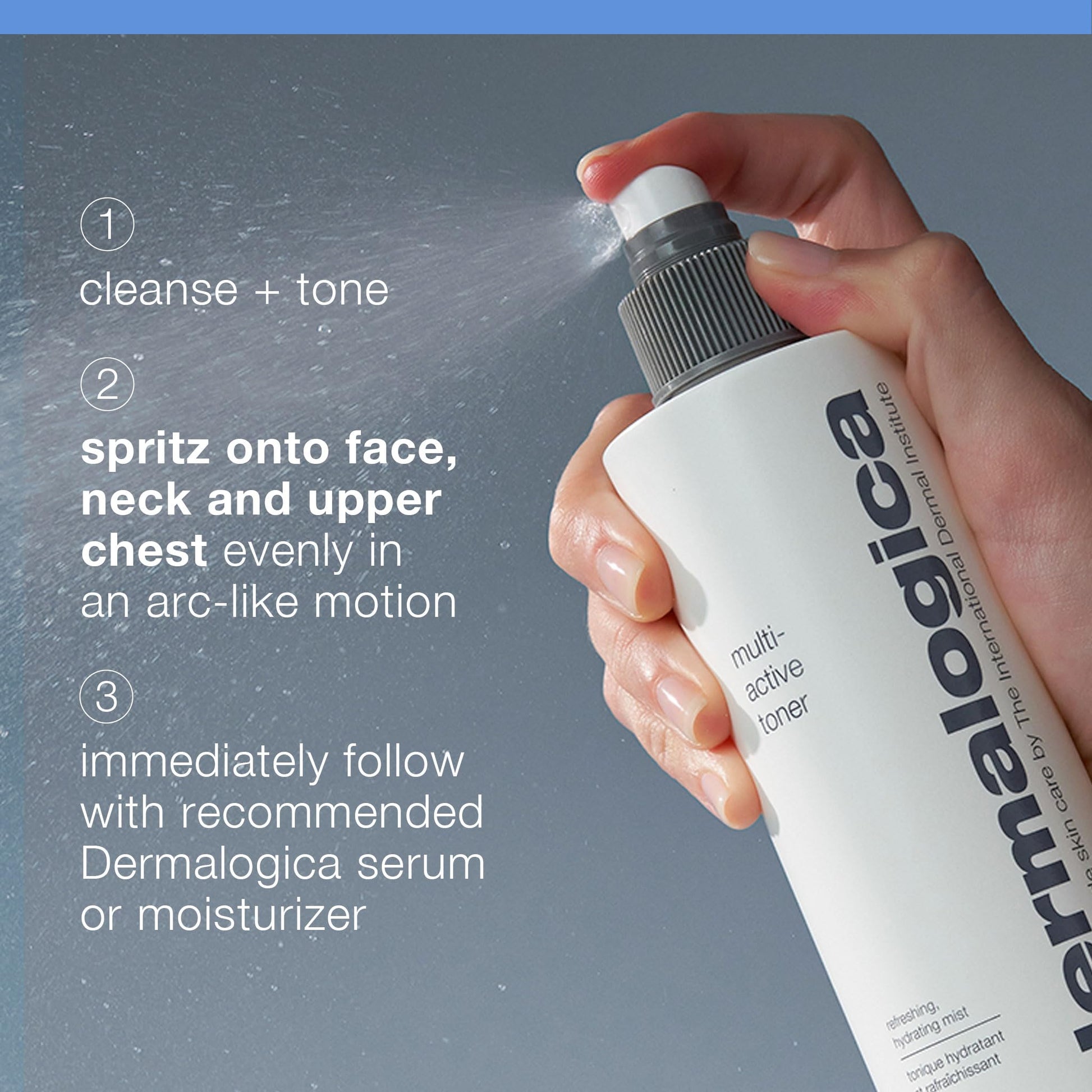 Light Slate Gray Dermalogica Multi-Active Toner, Facial Spray for Hydrating, Calming, Refreshing - Help Condition Skin and Prepare for Moisture Absorption, 8.4 Fl Oz
