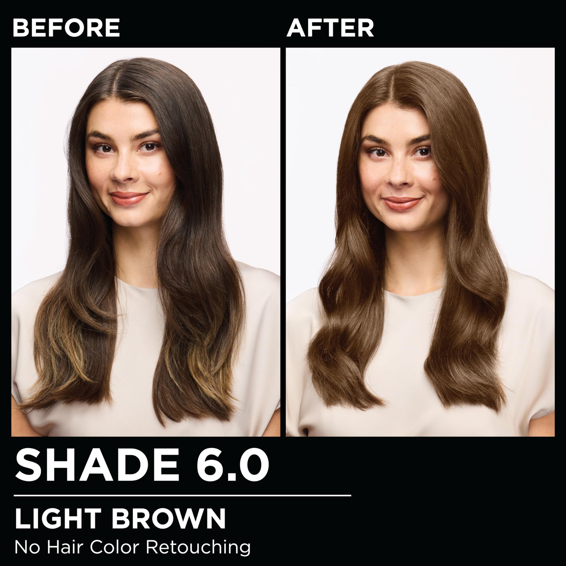 Black Garnier Olia Hair Color, Ammonia-Free Permanent Hair Dye, Oil-Powered Formula for 100% Gray Coverage and 3x Shinier Hair, Vegan & Cruelty Free, 6.0 Light Brown, 1 Count