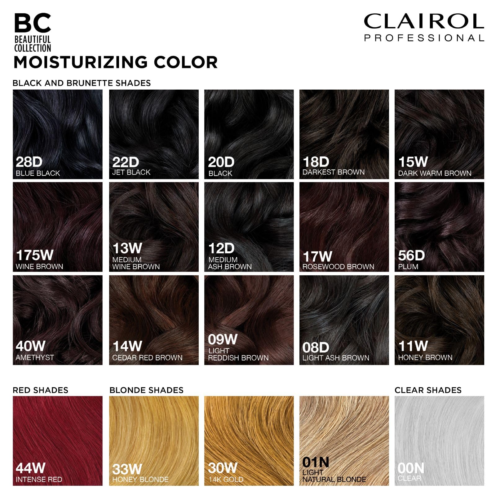 White Smoke Clairol Professional Beautiful Collection Hair Color, 18D Darkest Brown, 3 Fl Oz - Packaging May Vary