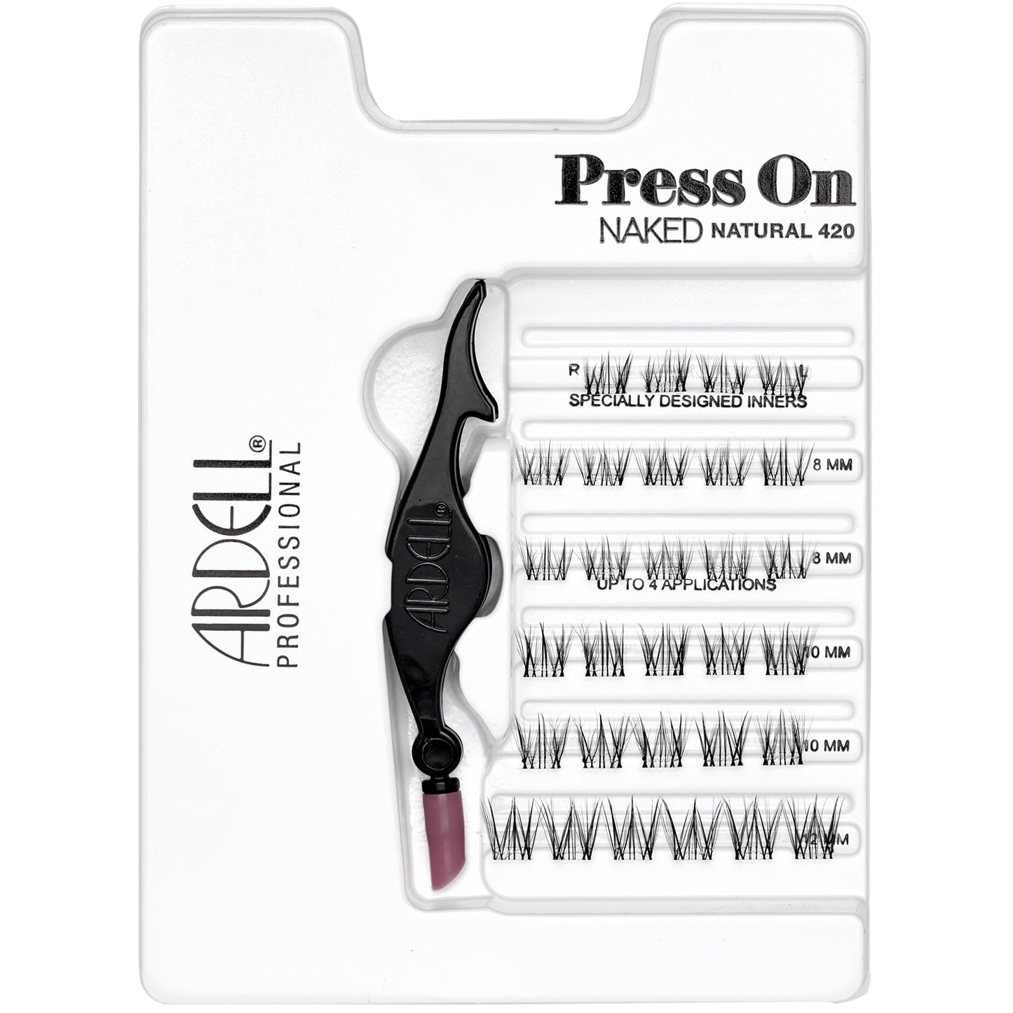 White Smoke Ardell Press On Lashes Underlash Extensions, Naked 420 – Pre-Glued Individual Lash Clusters, No Glue Needed Eyelashes Natural, Eyelash Clusters, DIY Lash Extensions, 30 ct