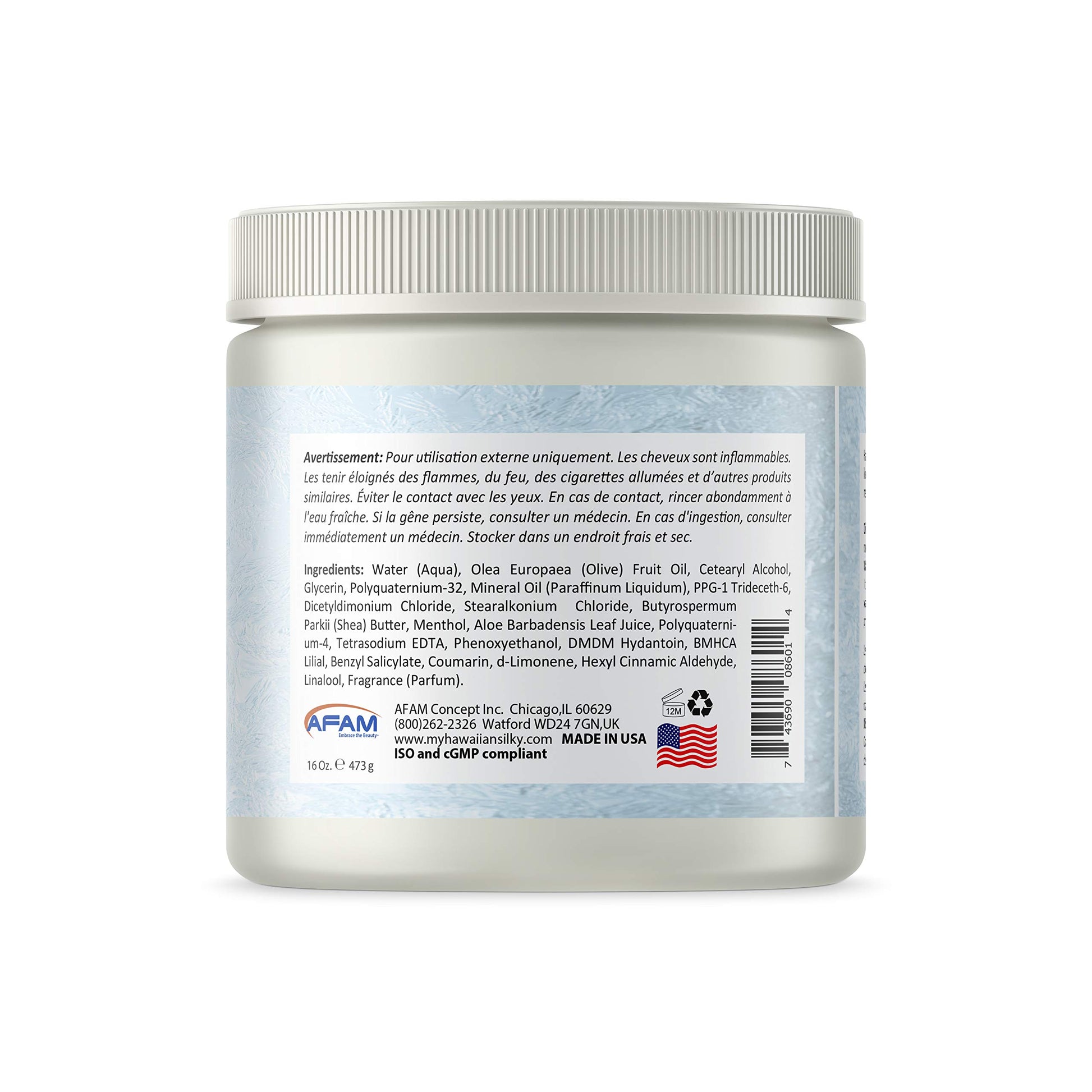 Gray Hawaiian Silky Cool Scalp Leave-In Conditioner Cream, 16 fl oz - Locks in Moisture - Anti-Breakage - Repairs Dry & Damaged Hair