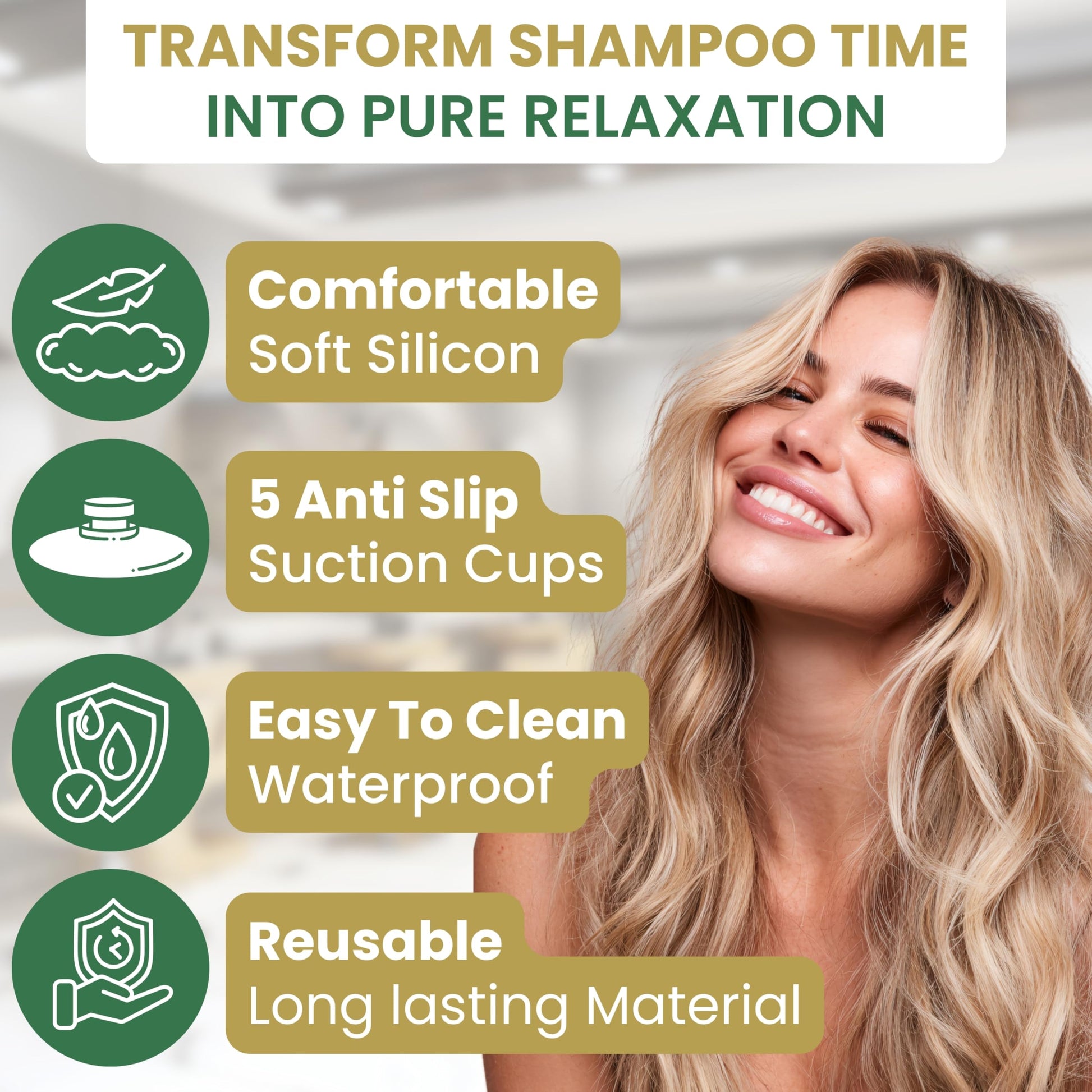 White Smoke Premium 2 Piece Gel Cushion Set for head Portable Shampoo Bowl Neck Rest Sink Hair Washing Basin Waterproof Support Pillow for Tub Salon Lavacabezas European Chair