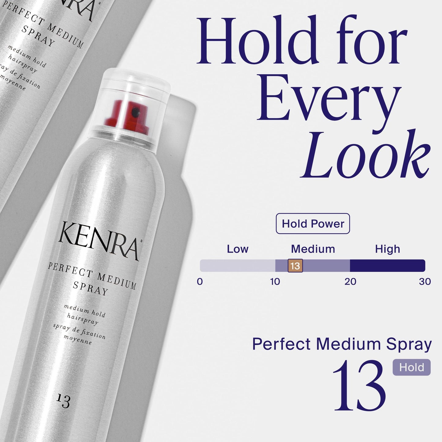 Lavender Kenra Professional Perfect Medium Spray 13 50% | Provides Styling Control Without Stiffness | Medium Hold | Fast-Drying Formulation | High Shine Finish | All Hair Types | 10 oz