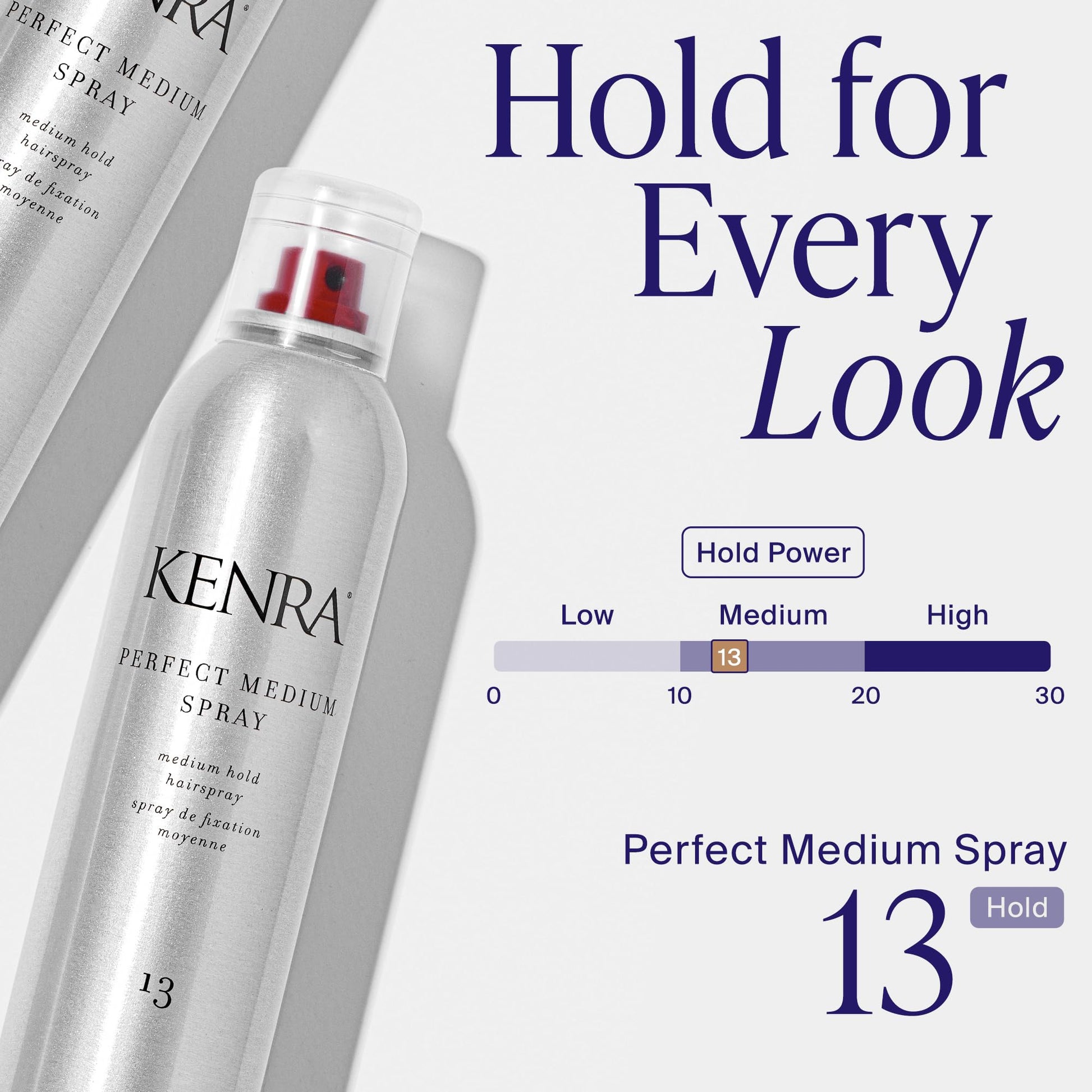 Lavender Kenra Professional Perfect Medium Spray 13 50% | Provides Styling Control Without Stiffness | Medium Hold | Fast-Drying Formulation | High Shine Finish | All Hair Types | 10 oz