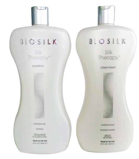 White Smoke Biosilk Silk Therapy Duo Set Shampoo and Conditioner 34 Oz