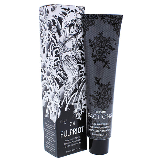 Tinte permanente para cabello Pulp Riot Faction8, 7-4 cobre, unisex, 2 onzas