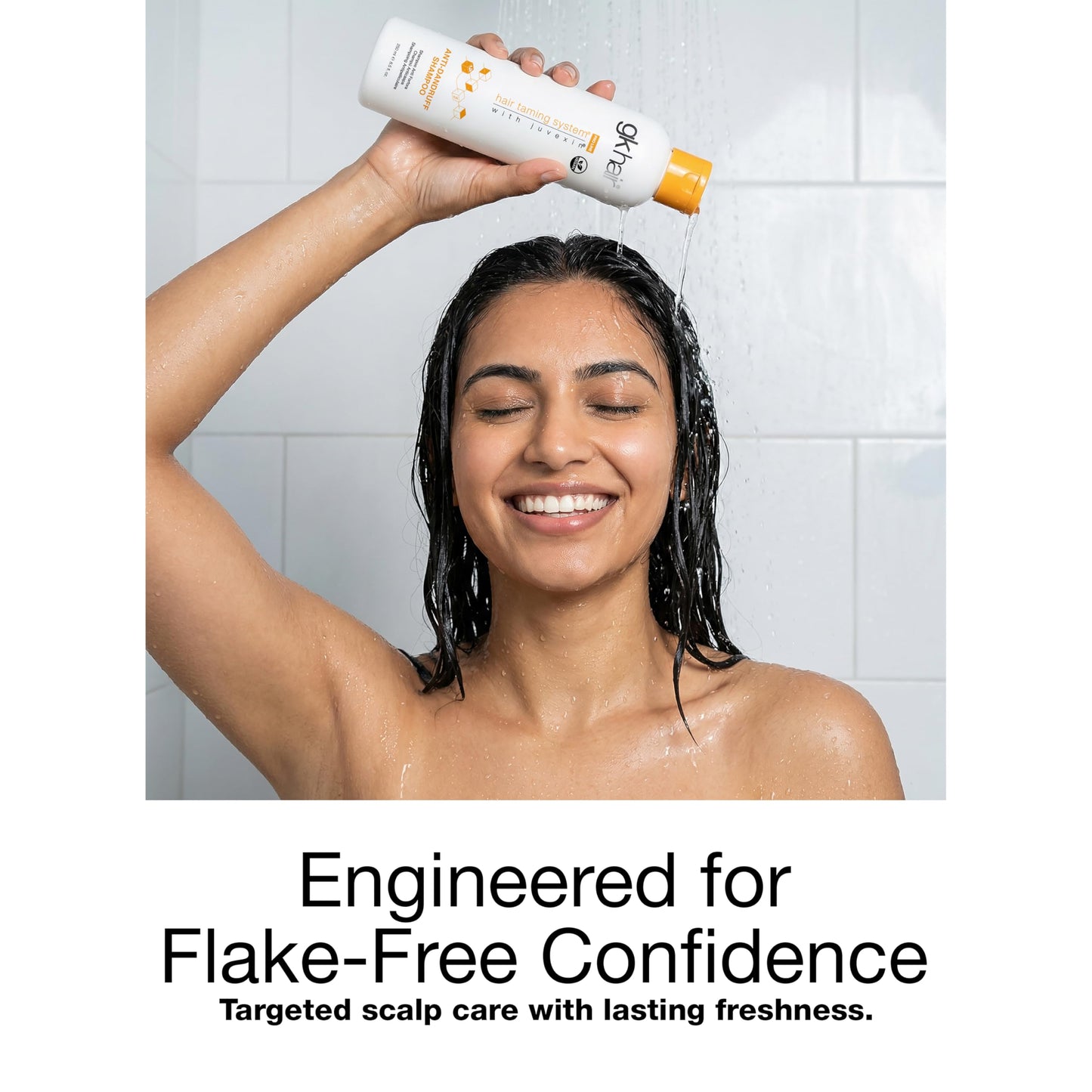White Smoke GK HAIR Anti-Dandruff Shampoo Leaving Your Scalp Refreshed and Hair Soft, Smooth – Sulfate-Free Shampoo for Dry Damaged Hair for Men and Women 8.5 Fl Oz