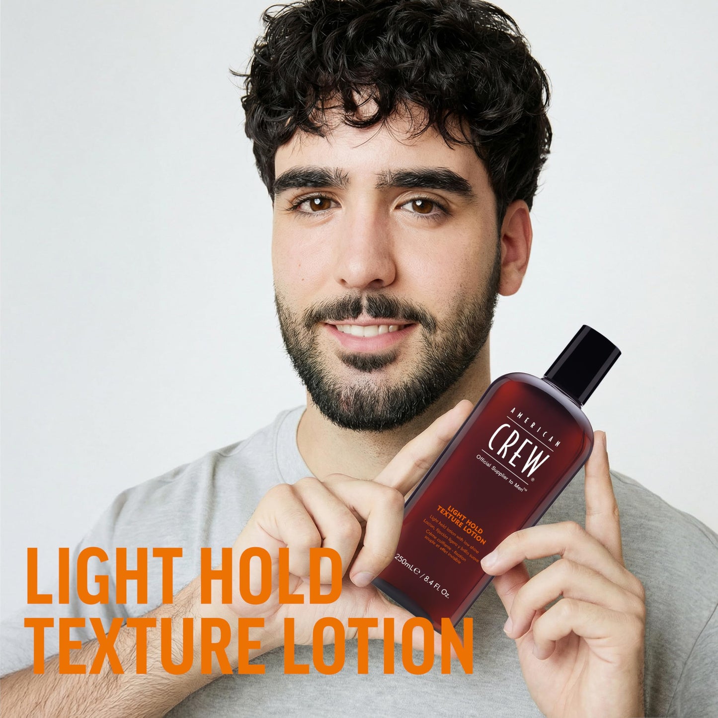 Lavender American Crew Men's Hair Texture Lotion, Like Styling Gel with Light Hold & Low Shine, 8.4 Fl Oz
