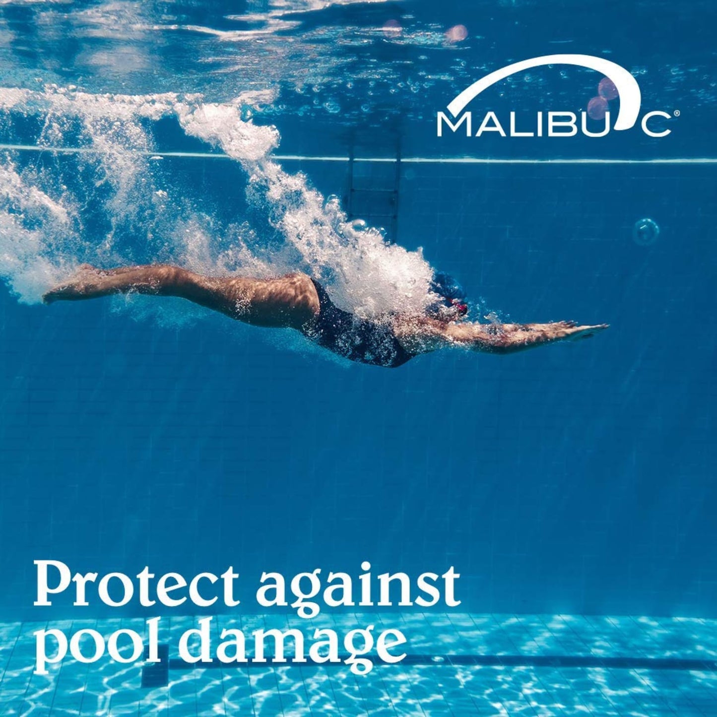 Dark Cyan Malibu C Swimmers Wellness Hair Conditioner for Women, Men & Kids - Moisturizing Swim Conditioner to Restore Shine Affected by Pool Chlorine & Ocean Salt Water - Protein Rich Hair Care (33.8oz)