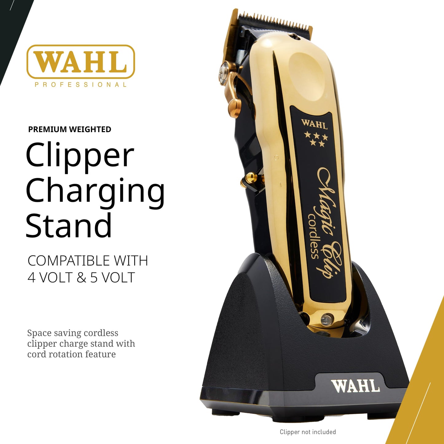 White Smoke Wahl Professional Cordless Clipper Charge Stand Premium Weighted Fits All Wahl Corded and Cordless Clippers