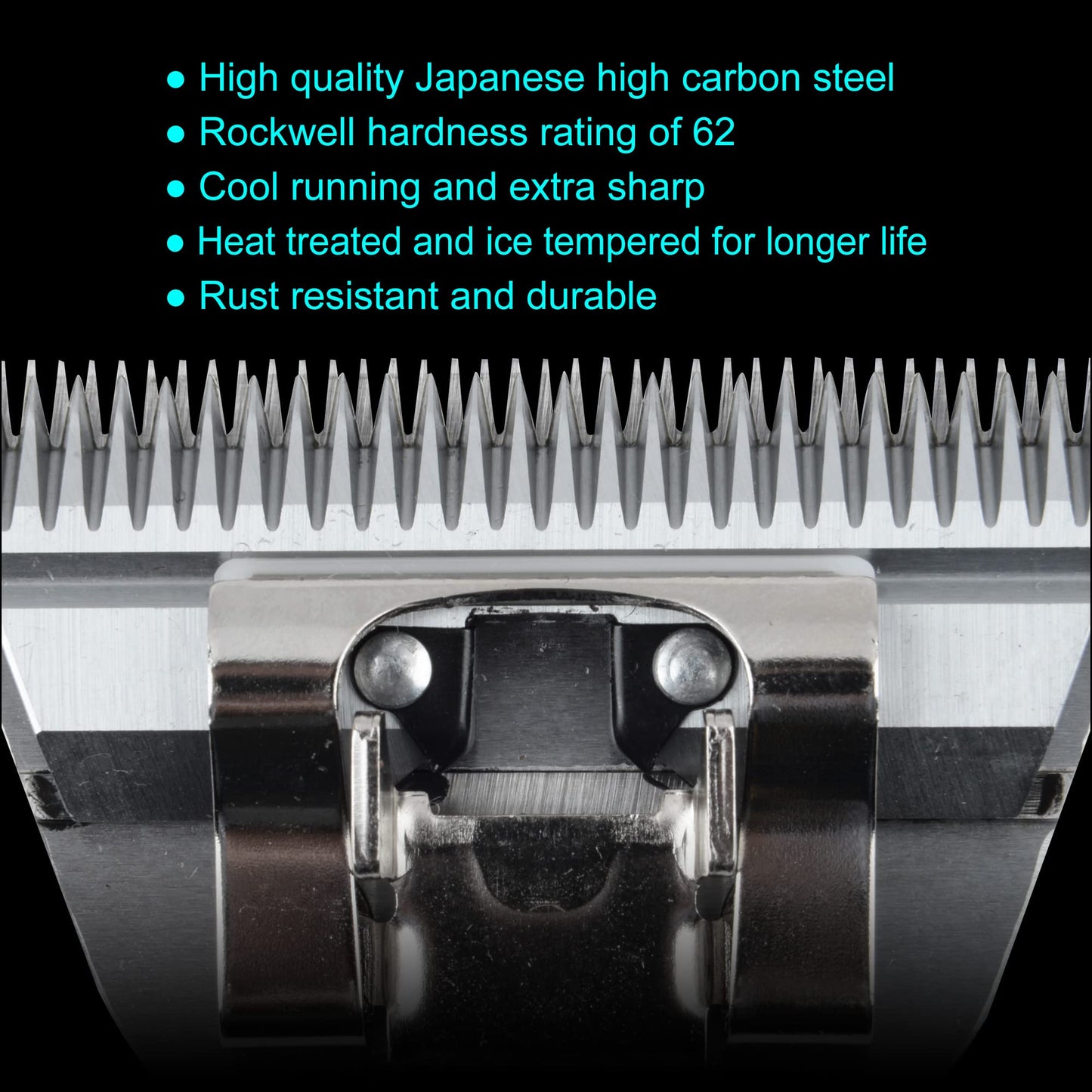 Black FURZONE 7FW 1/8" - 7F Wide Blade for Dog Grooming, Made of Extra Durable Japanese Steel, Compatible with Most Andis, Oster, Wahl A5 Clippers