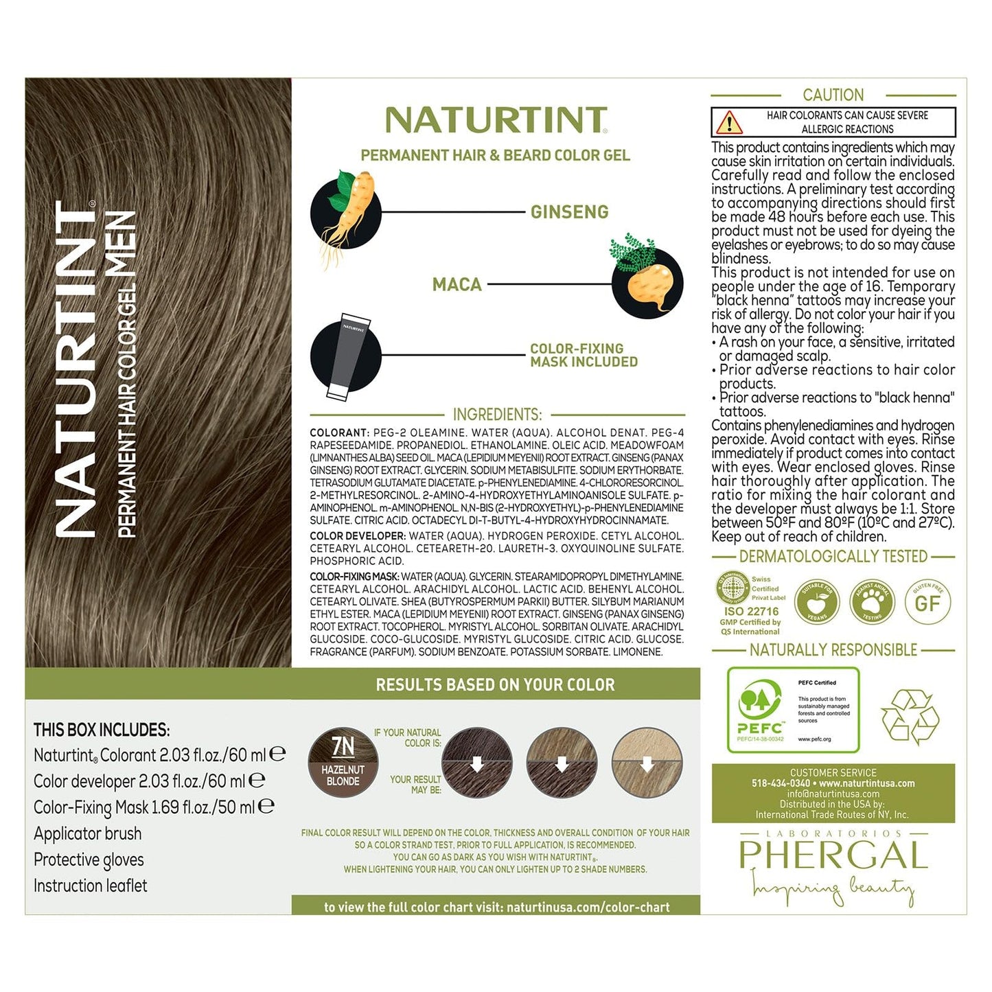 White Smoke Naturtint Mens Permanent Hair Color for Hair Beard and Mustache (7N Men's Hazelnut Blonde)