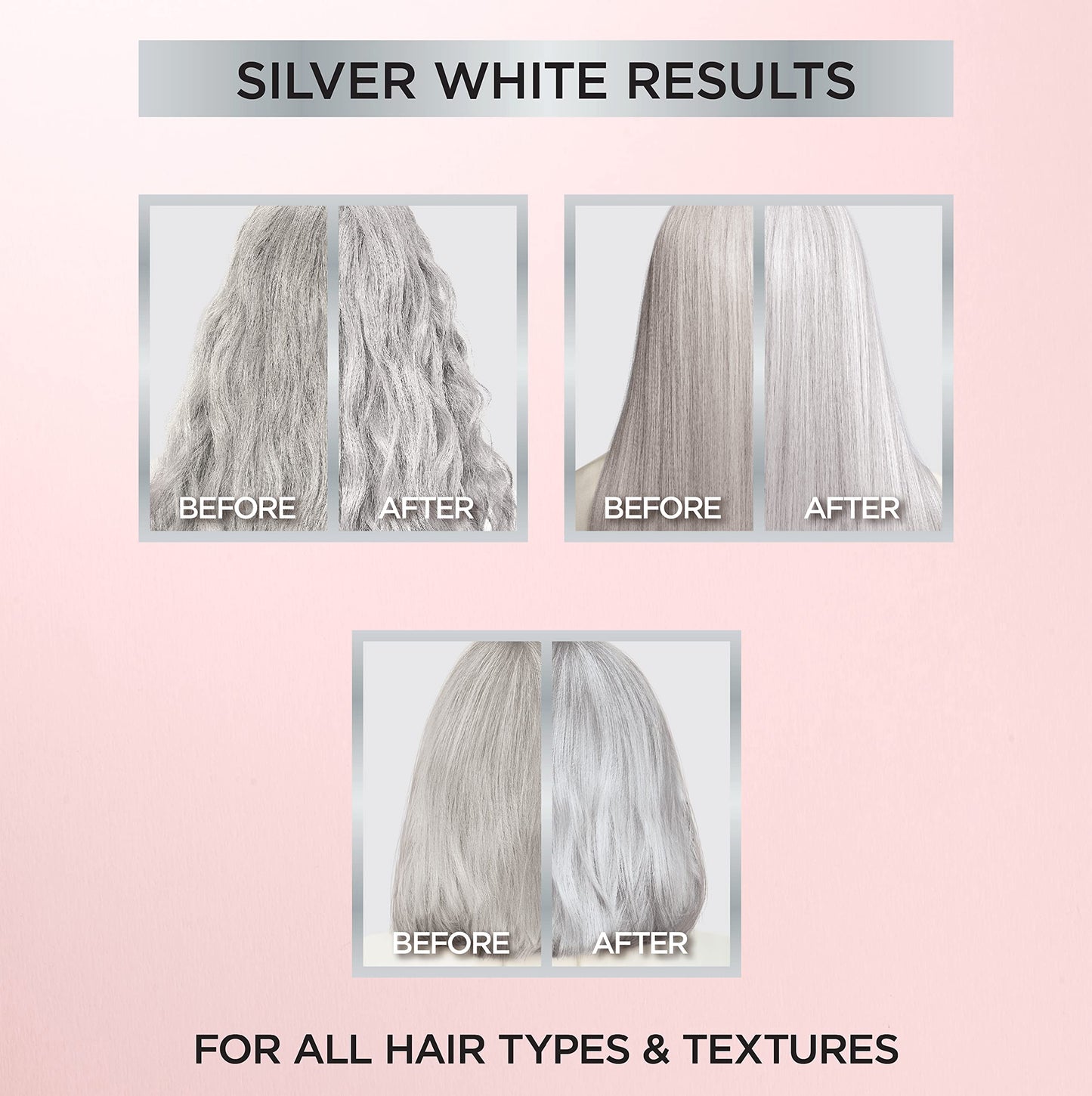 Misty Rose L’Oreal Paris Le Color Gloss One Step Toning Gloss, In-Shower Hair Toner with Deep Conditioning Treatment Formula for Gray Hair, Silver White, 1 Kit