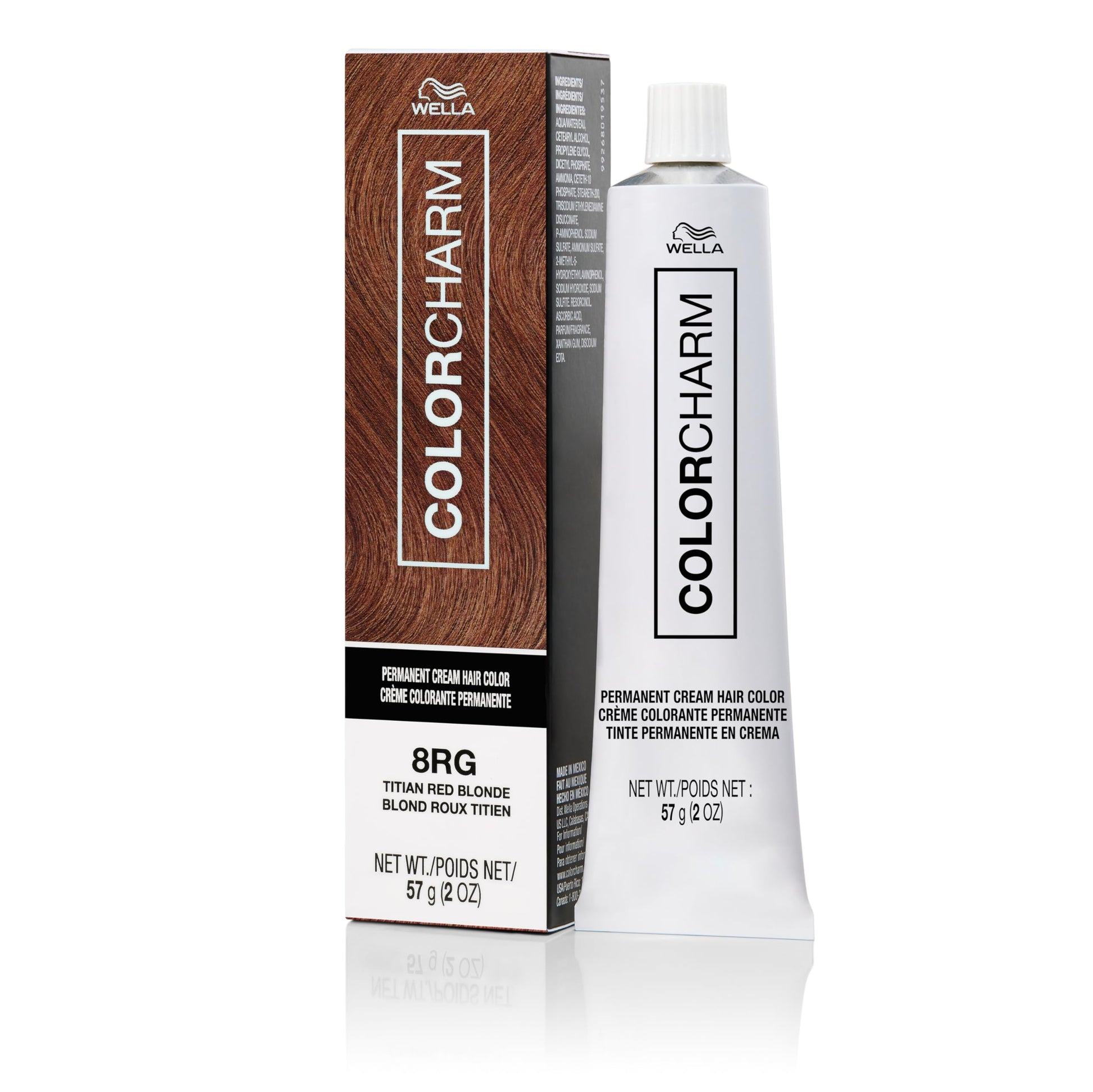 Lavender COLORCHARM Permanent Cream Hair Color, 8RG Titian Red Blonde, 2 oz.