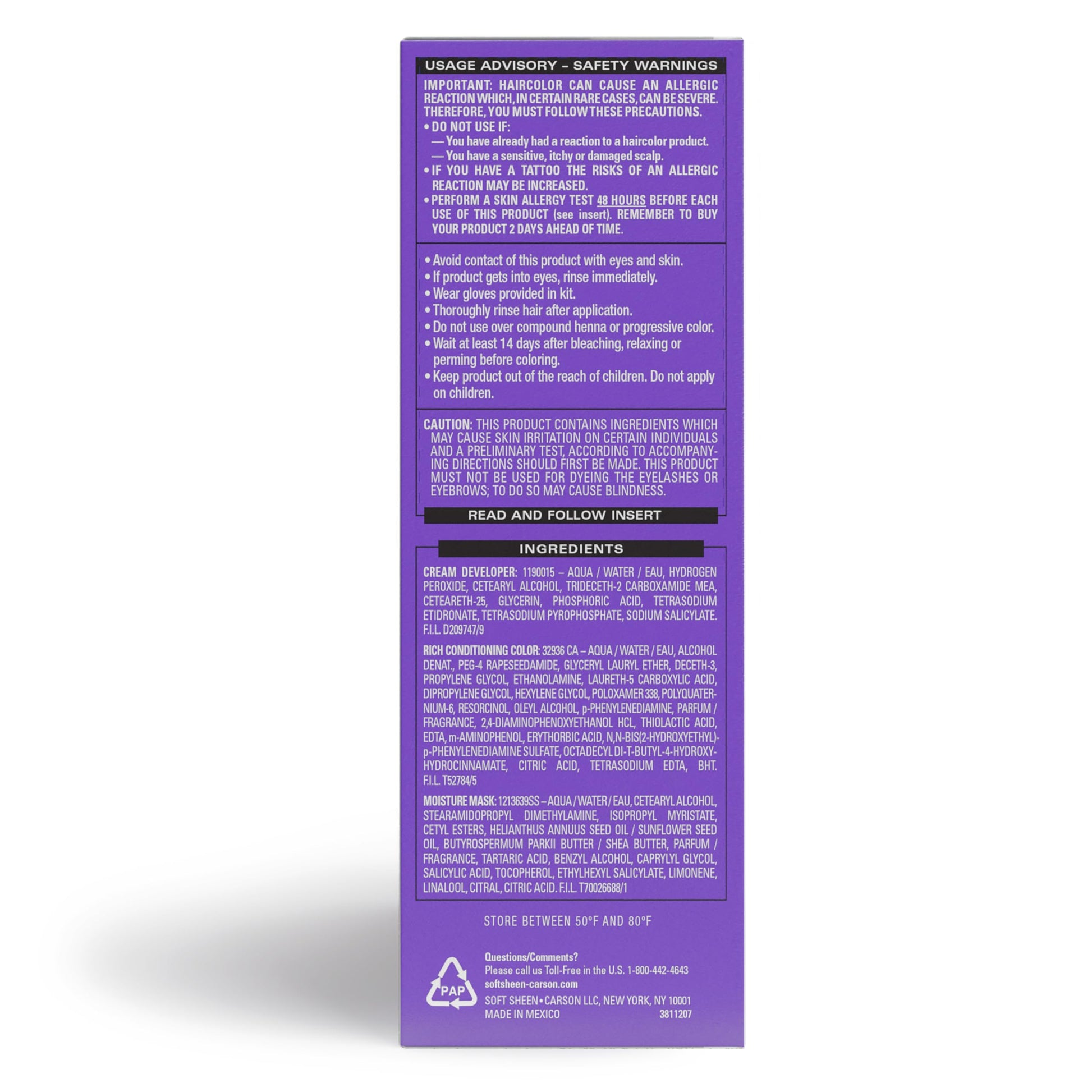 White Smoke SoftSheen-Carson Dark and Lovely Fade Resist Rich Conditioning Color, Natural Black 372