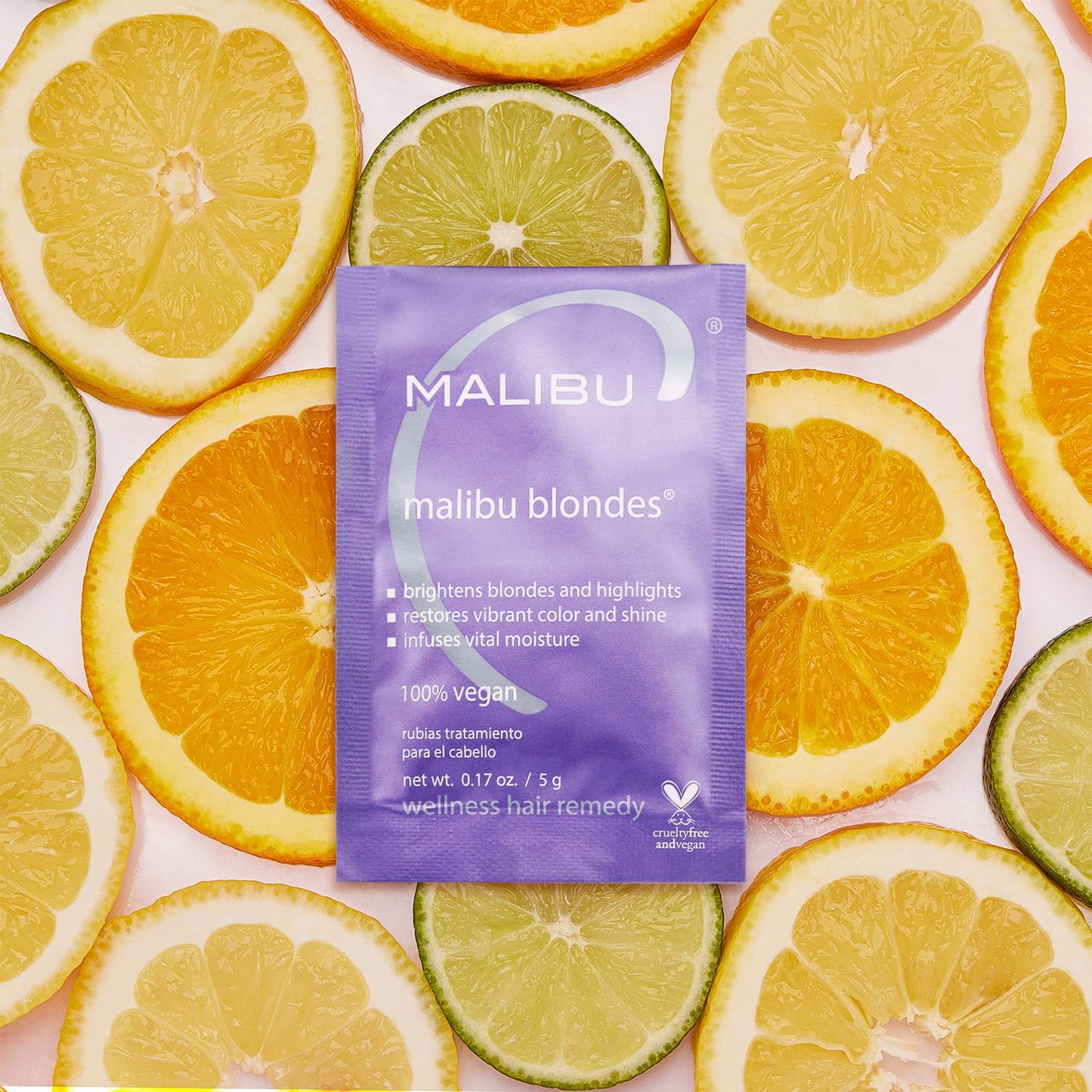 Dark Khaki Malibu C Blondes Wellness Remedy - Removes Discoloration from Bleached, Highlighted or Natural Blonde Hair + Restores Vibrance and Shine with Vitamin C Complex (1 Packet)
