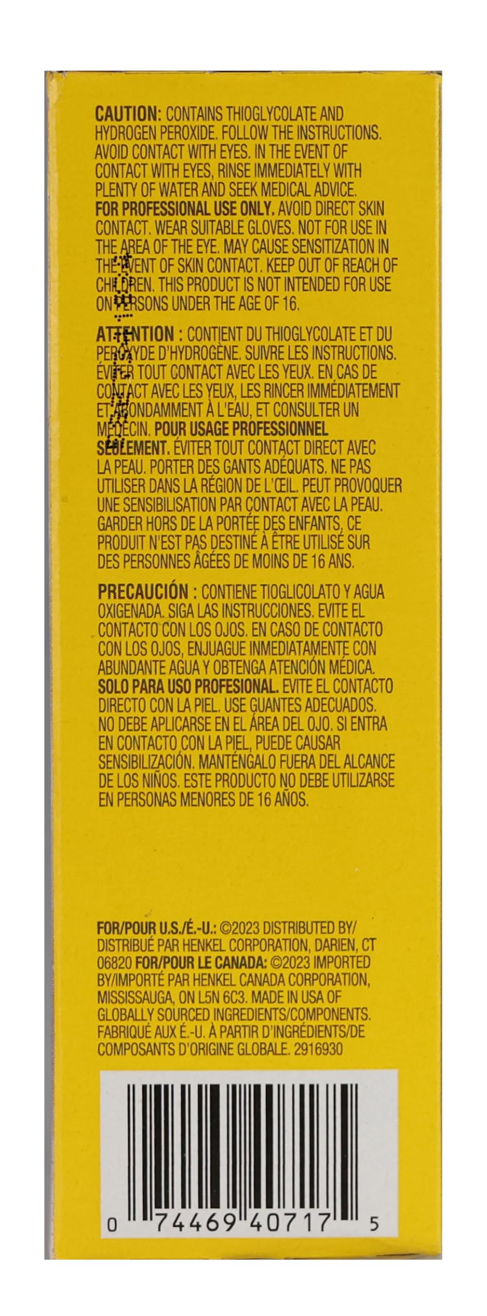 Dark Goldenrod Zotos Professional Acclaim Acid Perm Regular 1 Application (Pack of 4)