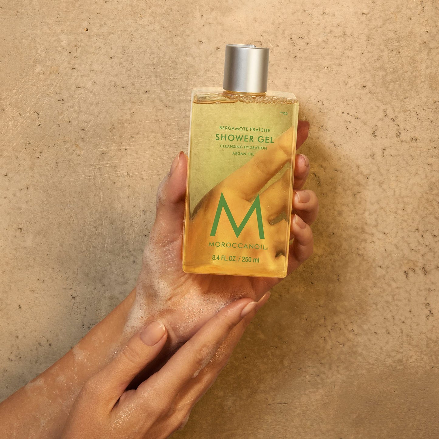 Dark Khaki Moroccanoil Shower Gel, Bergamote Fraiche, 8.5 Fl. Oz.