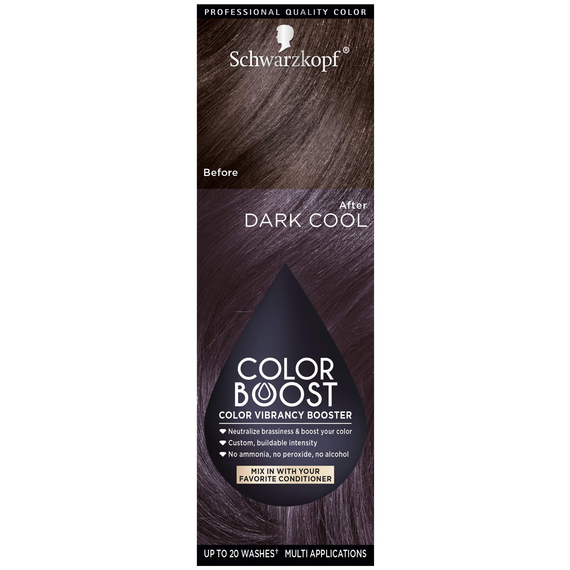 Dark Slate Gray Schwarzkopf Color Boost Color Vibrancy Booster, Dark Cool