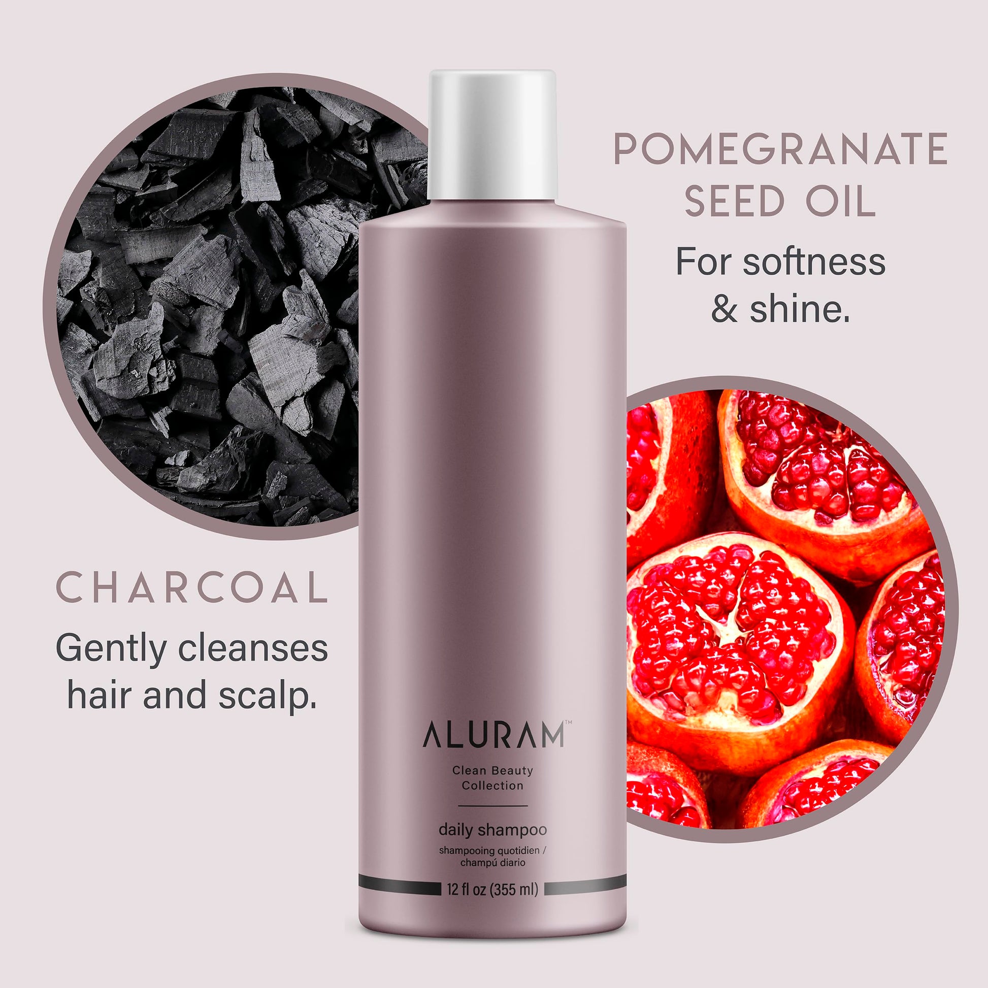 Lavender Aluram Coconut Water Daily Shampoo for Men and Women, Detoxifying Hydration and Volume for All Hair Types