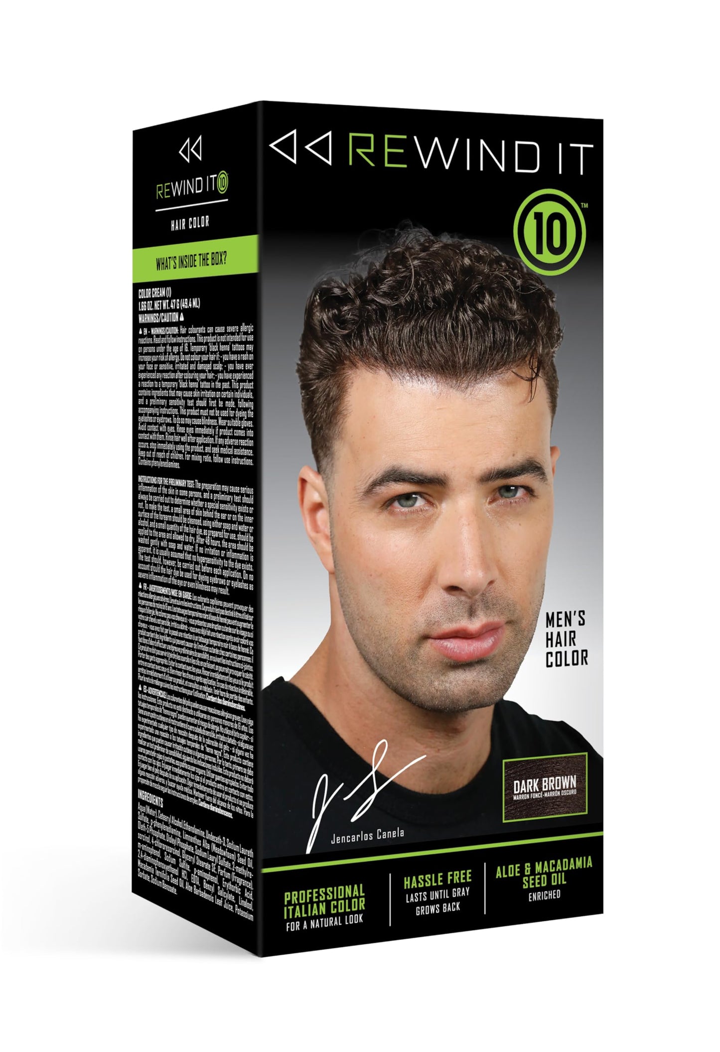 Black REWIND IT 10 Dark Brown Men's Hair Color