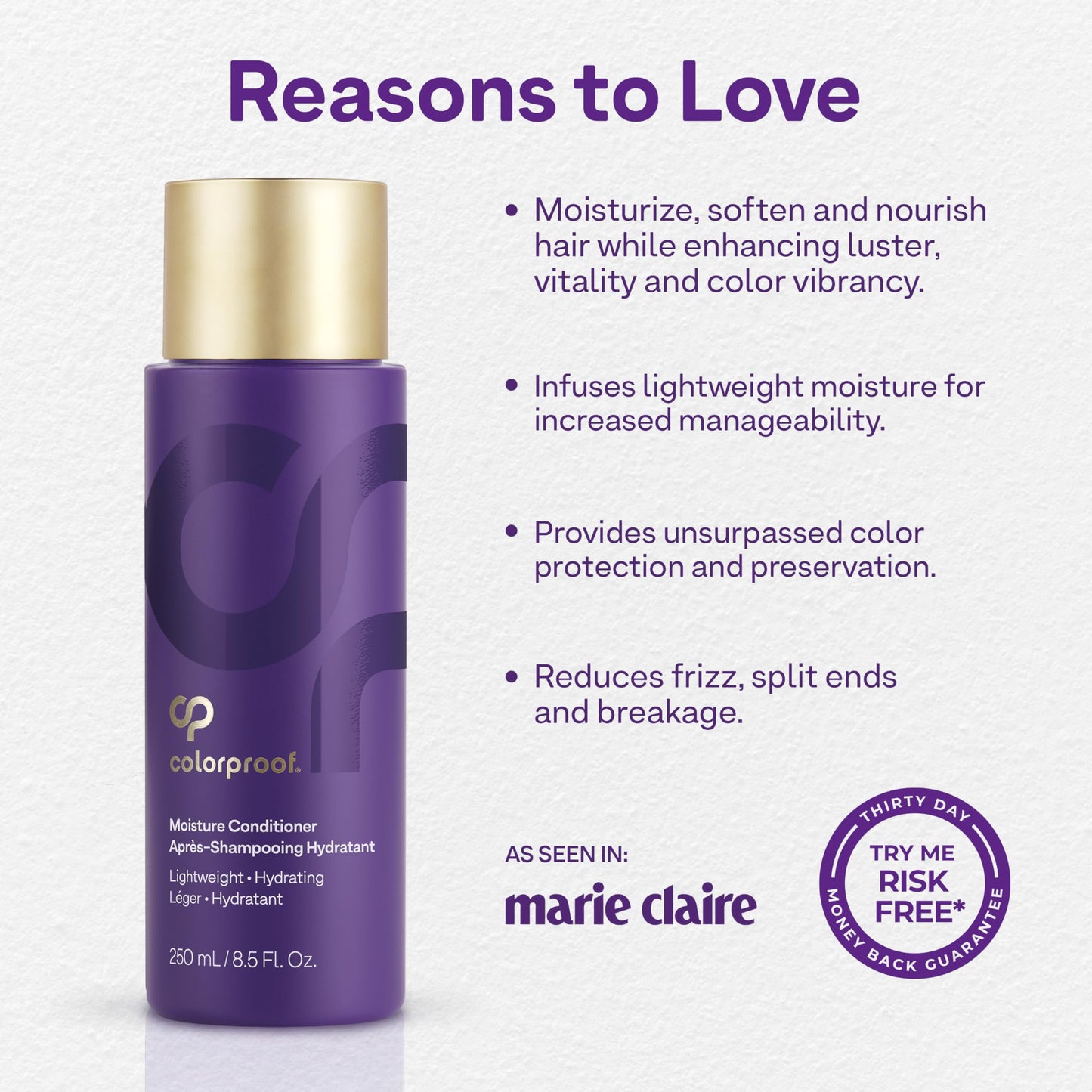 Lavender ColorProof Moisture Conditioner - For Dry Color-Treated Hair Hydrates & Repairs Sulfate-Free Vegan