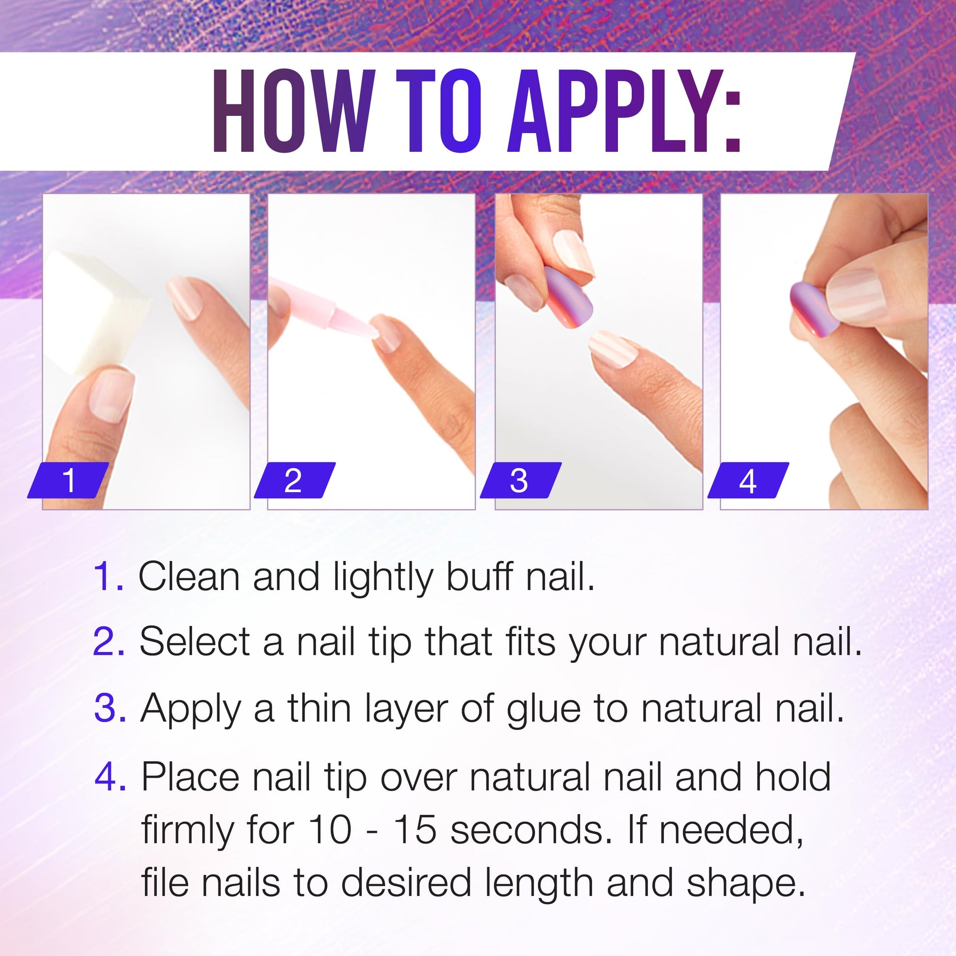 White Smoke Ardell Nail Addict Chrome Press on Nails - Orb, Short Round Shape, All-in-One, Nail Kit, 1-Pack