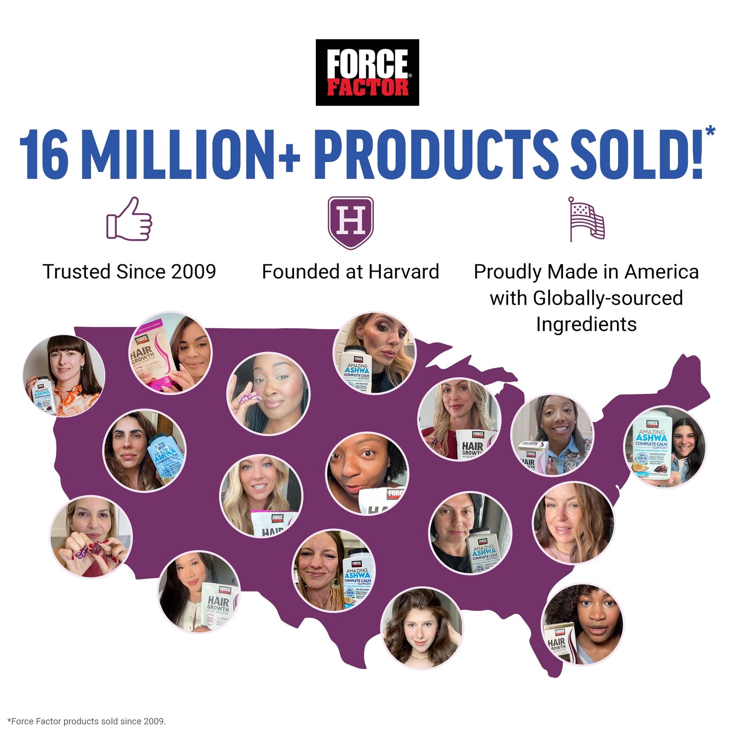 White Smoke Force Factor Hair Growth Accelerator Soft Chews, Lustriva & Biotin to Promote Thicker, Stronger, Fuller Hair, Hair Growth Vitamins for Women + Amazing Ashwa Complete Calm with KSM-66 Ashwagandha