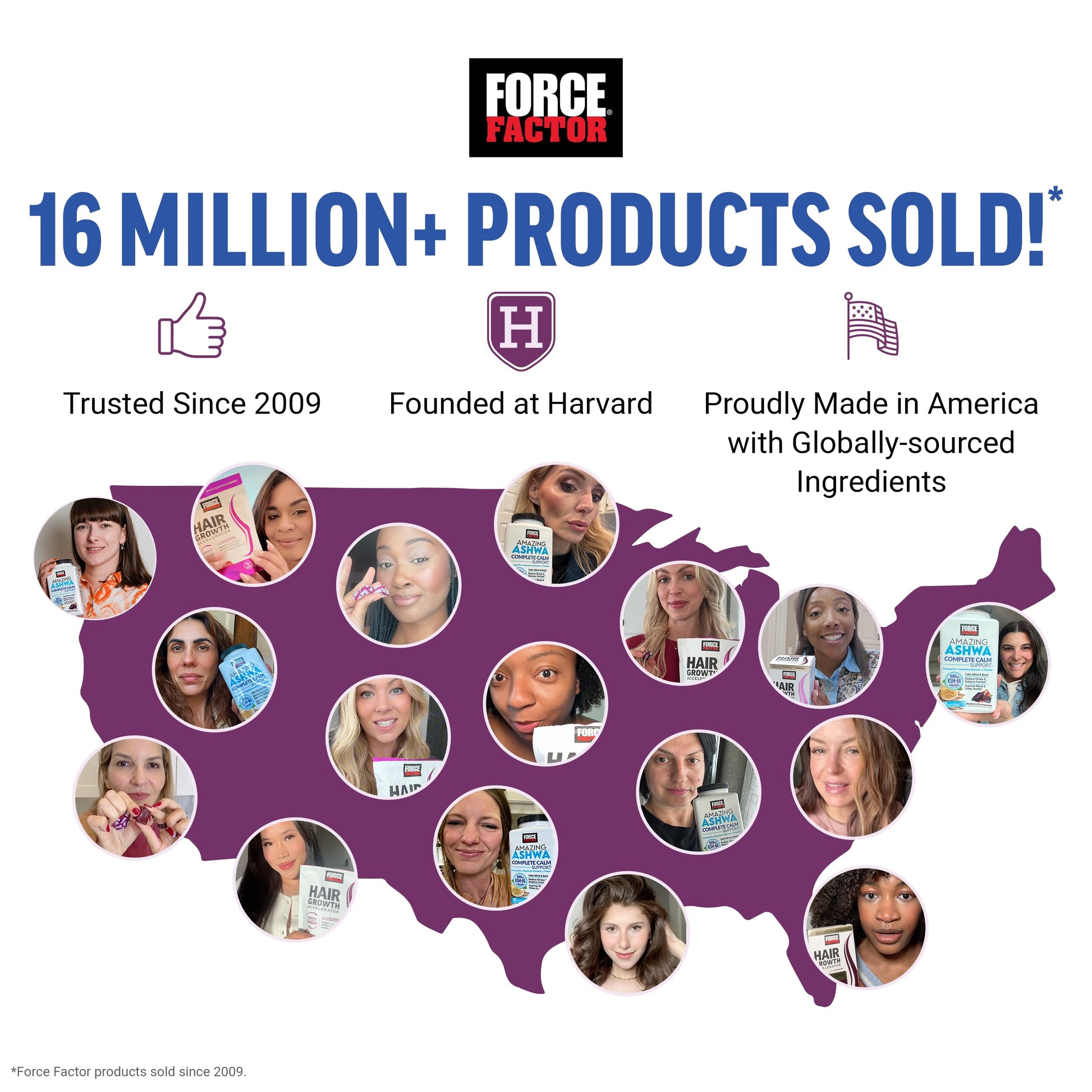 White Smoke Force Factor Hair Growth Accelerator Soft Chews, Lustriva & Biotin to Promote Thicker, Stronger, Fuller Hair, Hair Growth Vitamins for Women + Amazing Ashwa Complete Calm with KSM-66 Ashwagandha