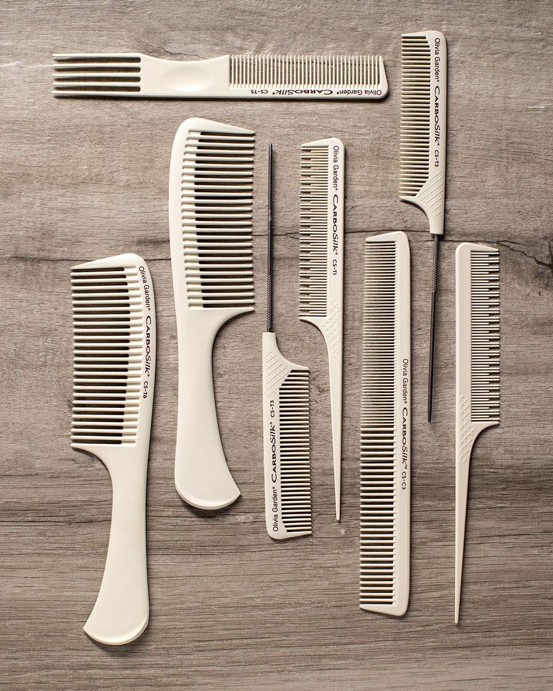 Rosy Brown Olivia Garden CarboSilk Comb For Technical and Chemical Services (CS-T5)