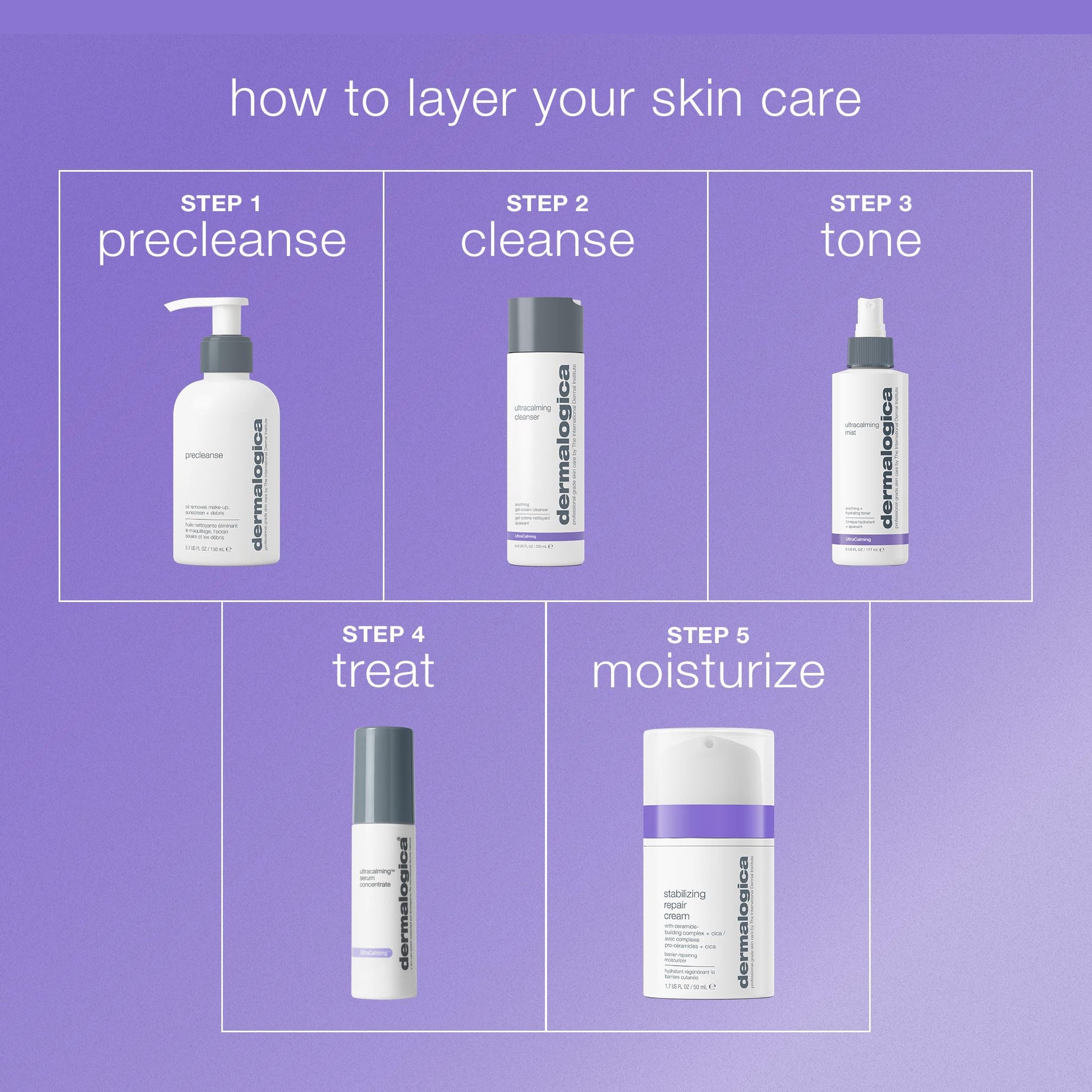 Medium Purple Dermalogica Ultracalming Mist, Facial Spray for Sensitive Skin with Aloe, Soothing and Hydrating - Quickly Relieves Inflammation and Discomfort, 6 Fl Oz