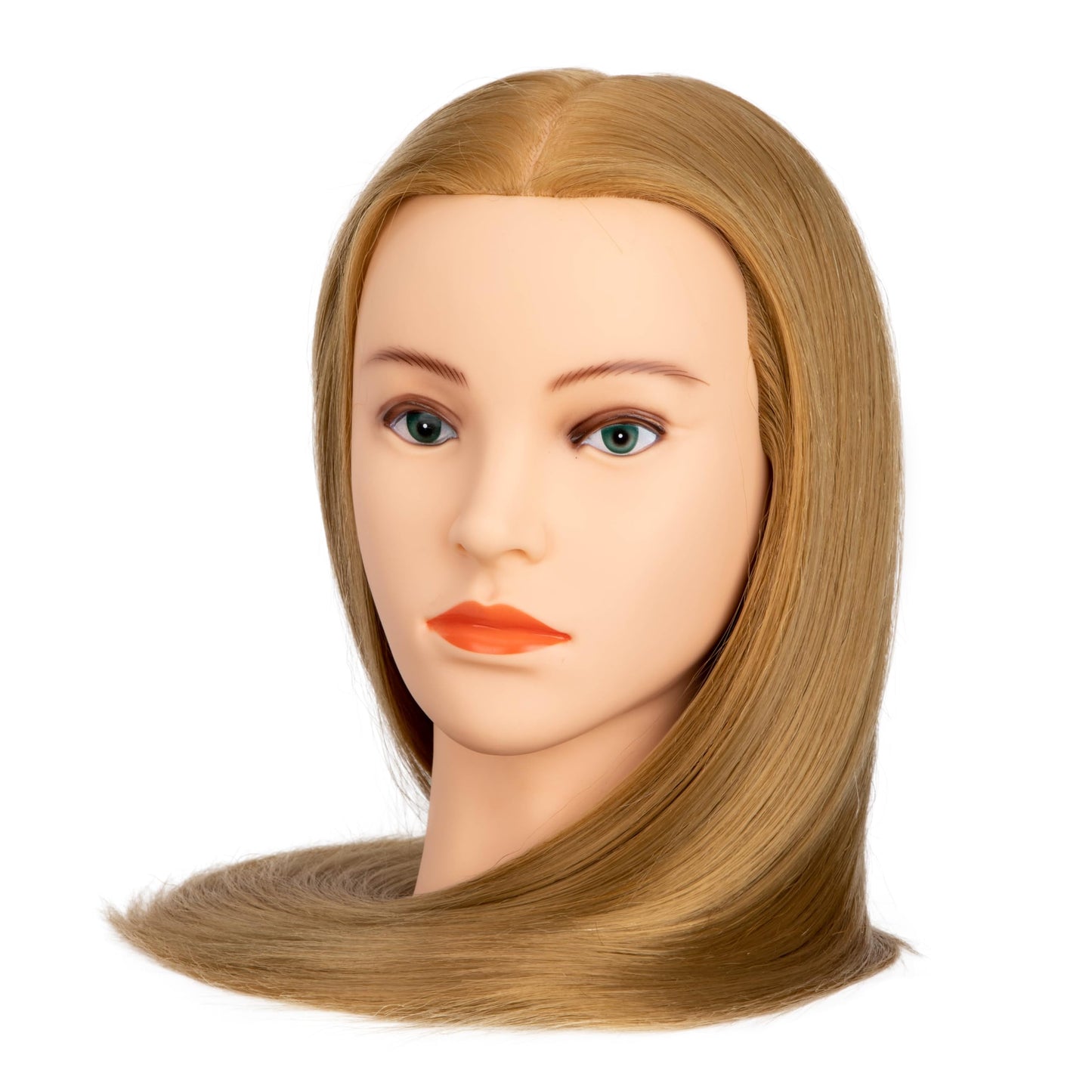 White Smoke Mannequin Head 80% Human Hair Cosmetology Mannequin Head Practice Hairstyles Training Head for Hairdresser(#27 Light Brown)