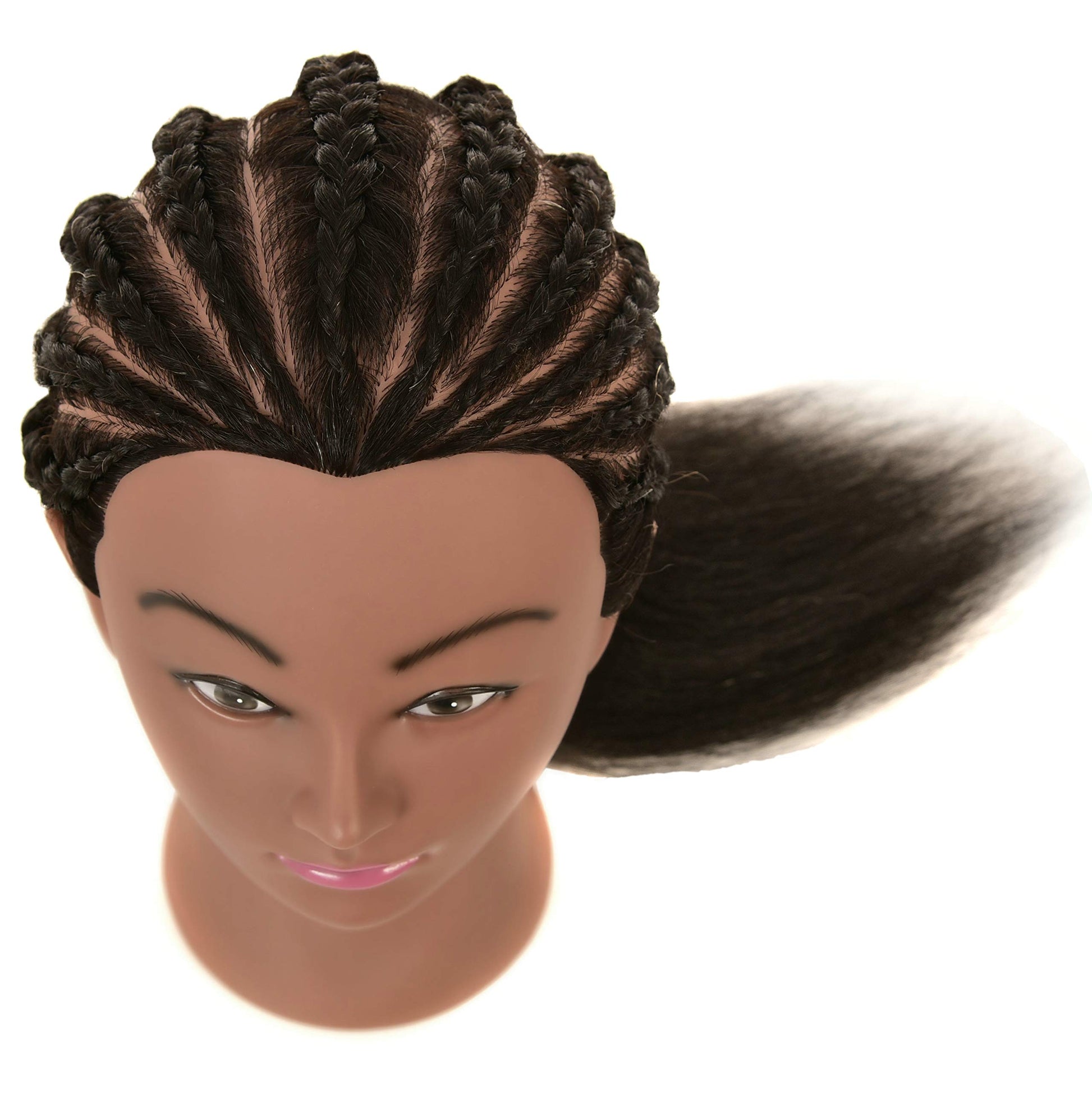 White Smoke LOHXINHAIR Real 100% Human Hair Mannequin Head with Stand for Hairdresser Practice Braiding Styling Cosmetology Manikin Doll Training Head