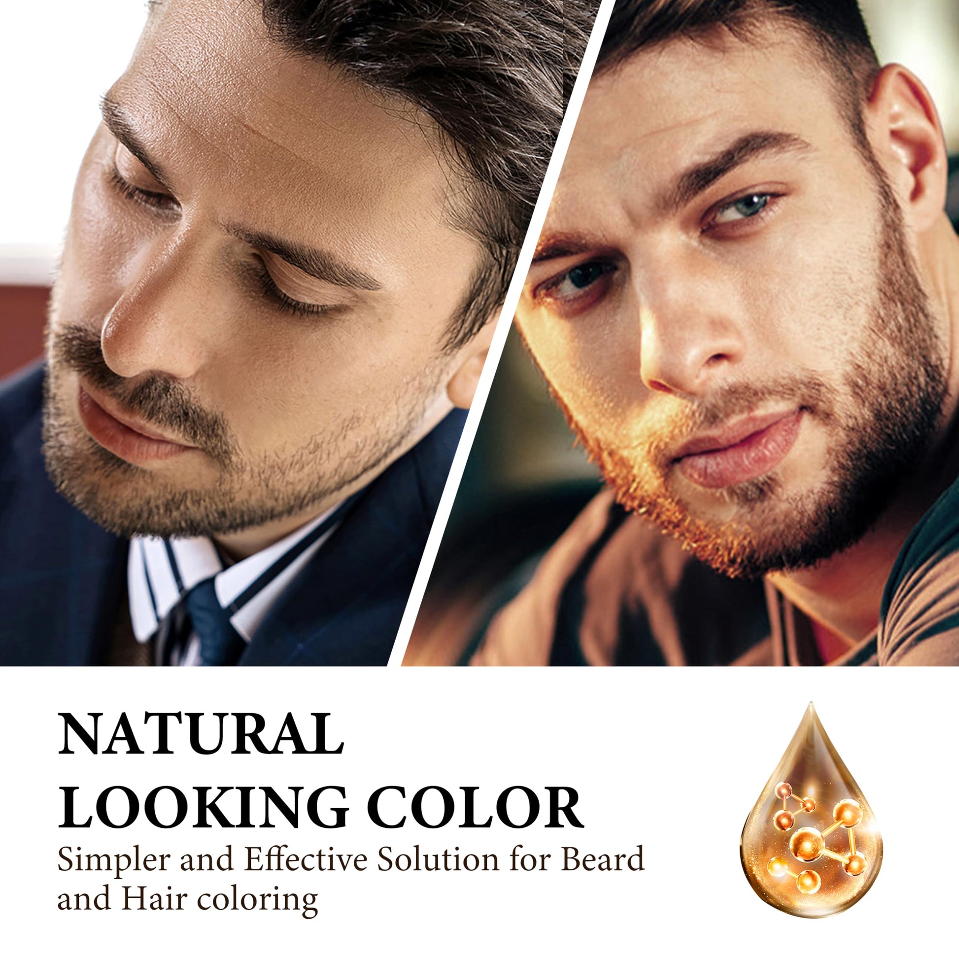 White Smoke COSYAGE Black Beard Dye Shampoo for Men 5 Minute Gray Coverage with Argan & Coconut Oil, No-Mess Formula, Lasts 5 Weeks, 200ML (Beard & Mustache)