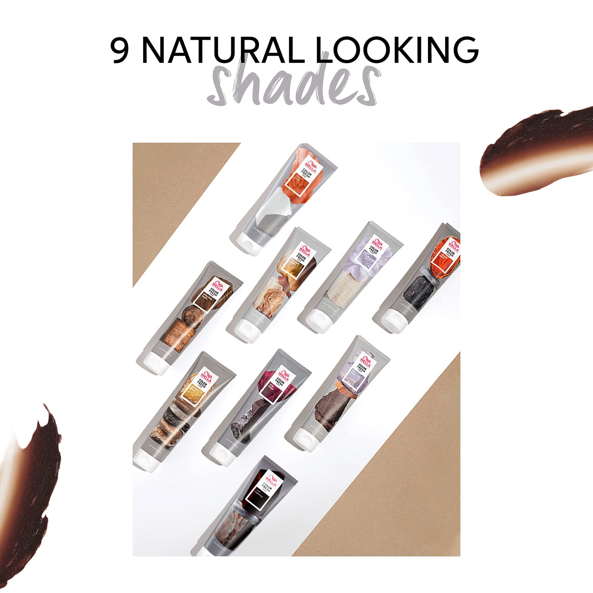 White Smoke Wella Professionals Color Fresh Mask | Caramel Glaze | Natural Shade | Hair Color-Depositing Mask | Vegan Formula with Avocado Oil | Zero Damage | Silicone Free | 5 Fl Oz
