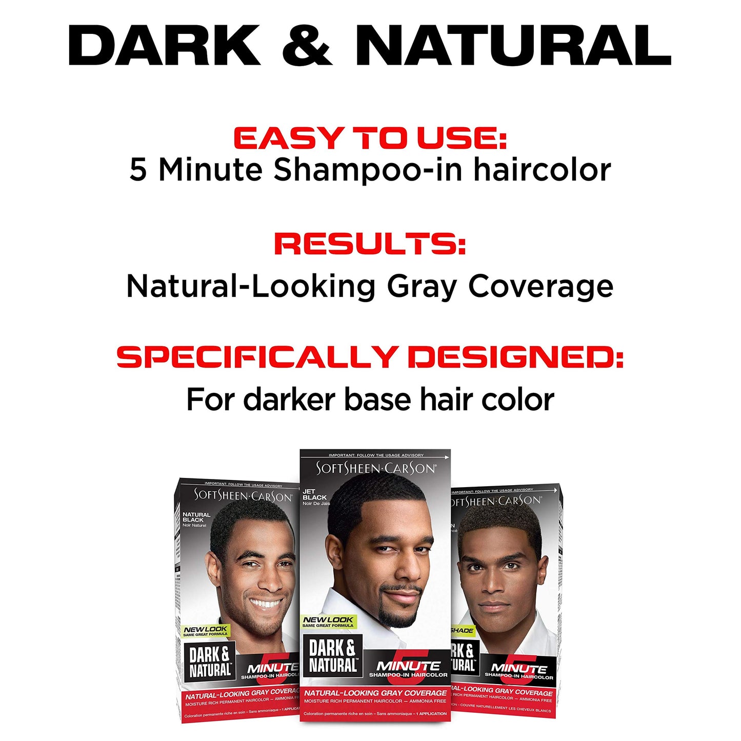 White Smoke SoftSheen-Carson Dark & Natural 5 Minute Shampoo-In Haircolor, Jet Black