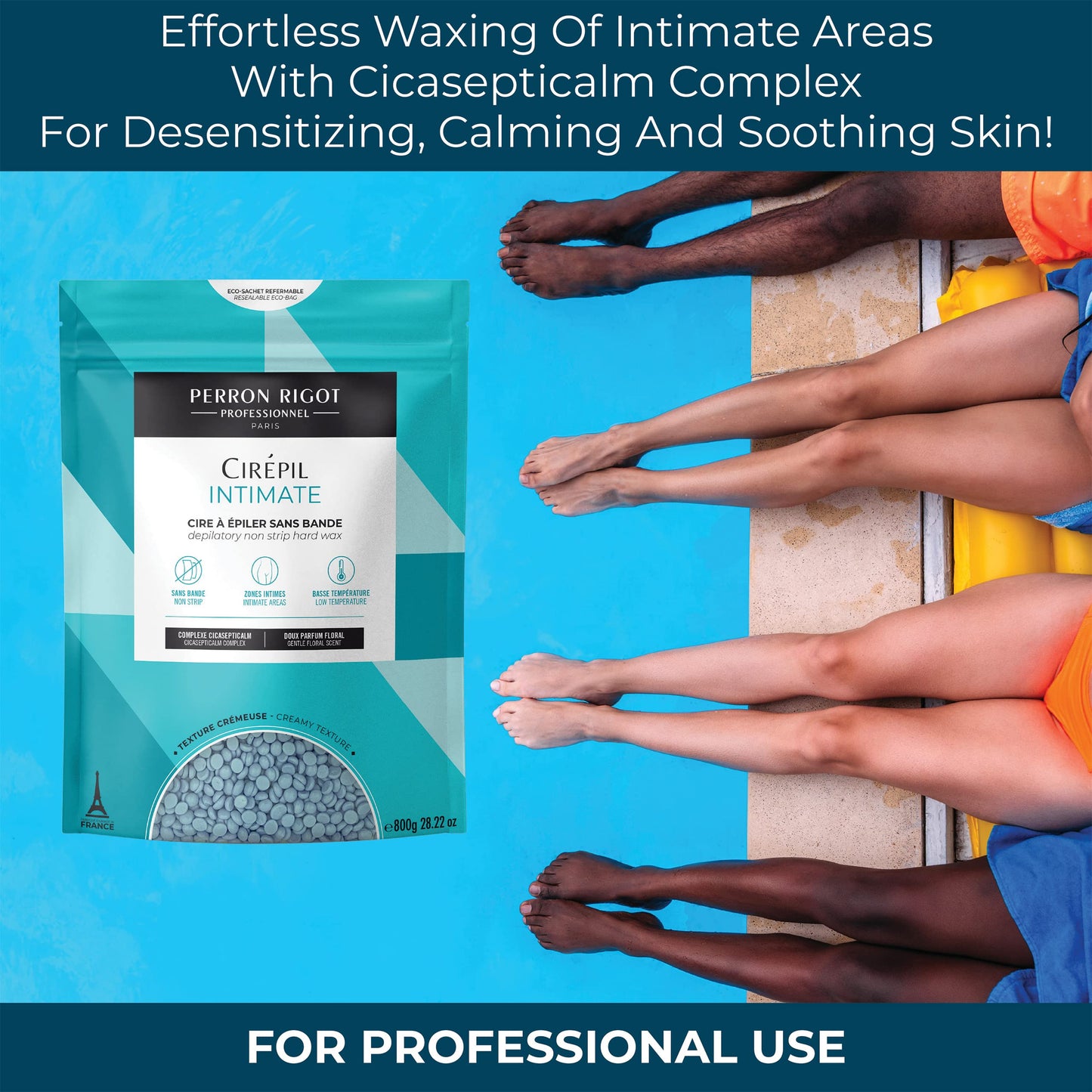 Dark Slate Gray Cirepil - Intimate - 800g / 28.22 oz Hard Wax Beads Bag - With Cicasepticalm & Coconut Oil - Specialized for Brazilian & Bikini Waxing - Creamy Anti-Bump Hair Removal for Sensitive Areas - Refill Bag