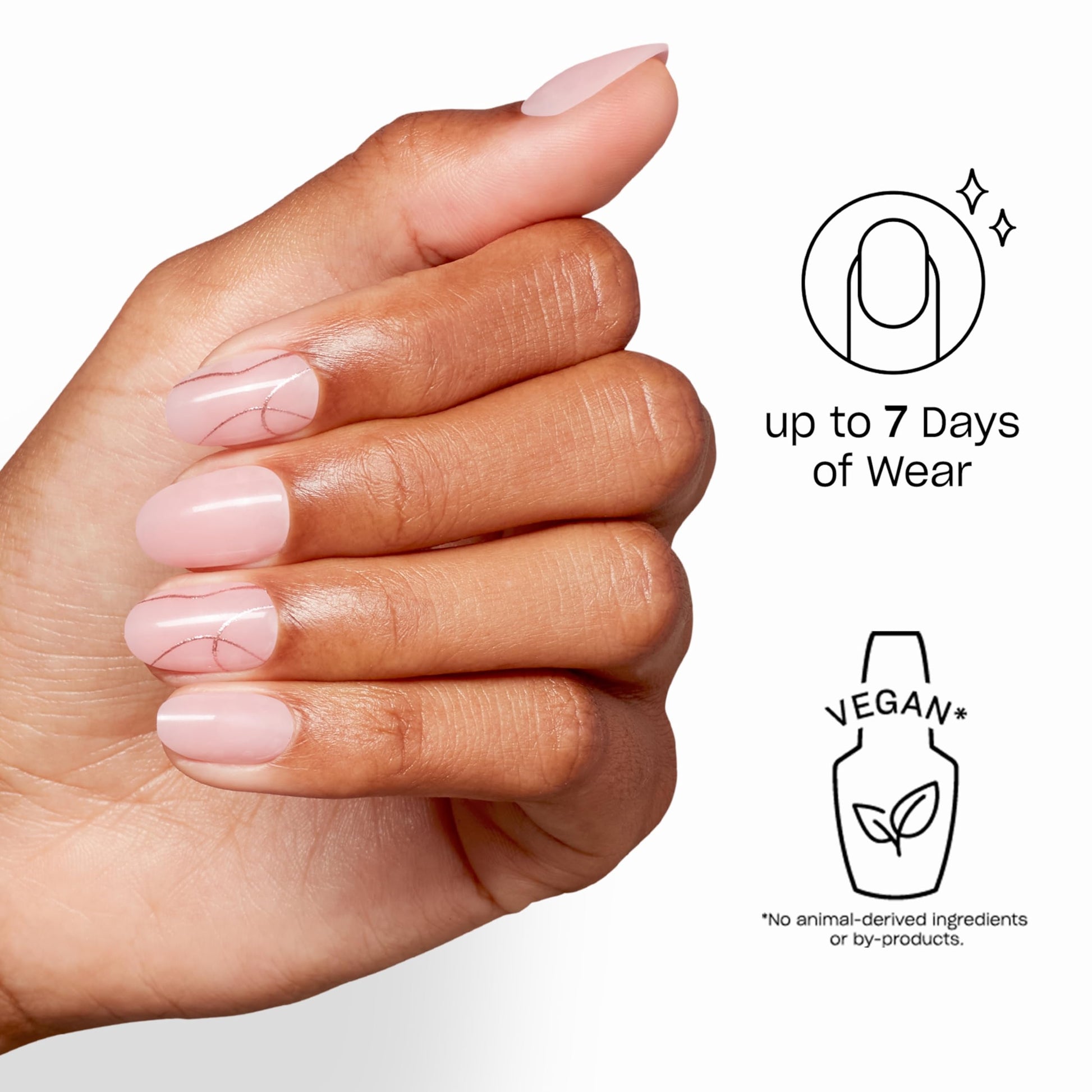 White Smoke OPI Sticking Point OPI’m Just a Whirl |Short Round Semi-Sheer Warm Pink with Gold Glitter Swirls Nail Art Instant No Glue Press On Nails | 30 Count with Adhesive Tabs | Damage-Free Wear | Spring 2026