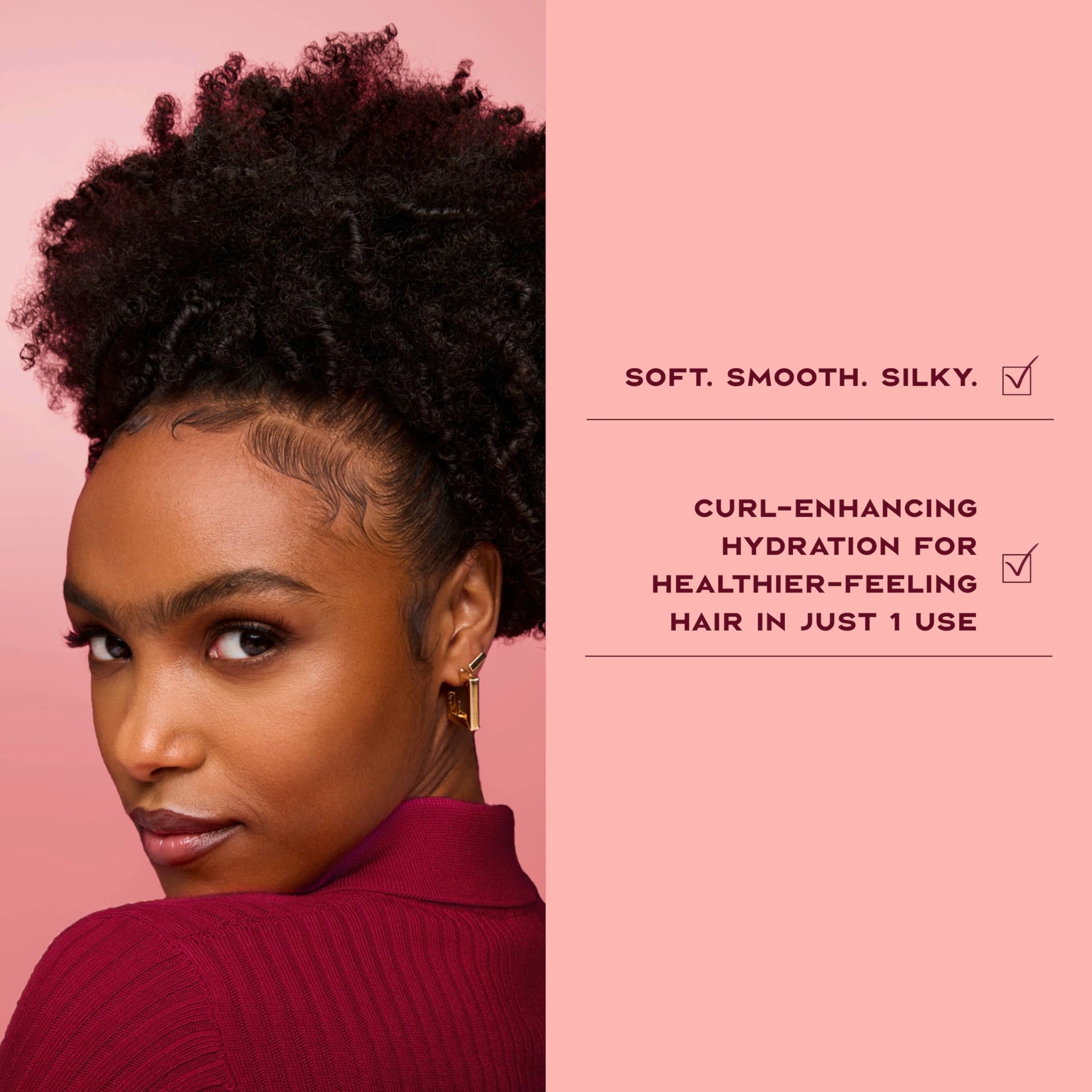 Light Pink SheaMoisture Curl Enhancing Smoothie Hair Cream Coconut and Hibiscus for Thick, Curly Hair Sulfate Free and Paraben Free Curl Cream 20 oz
