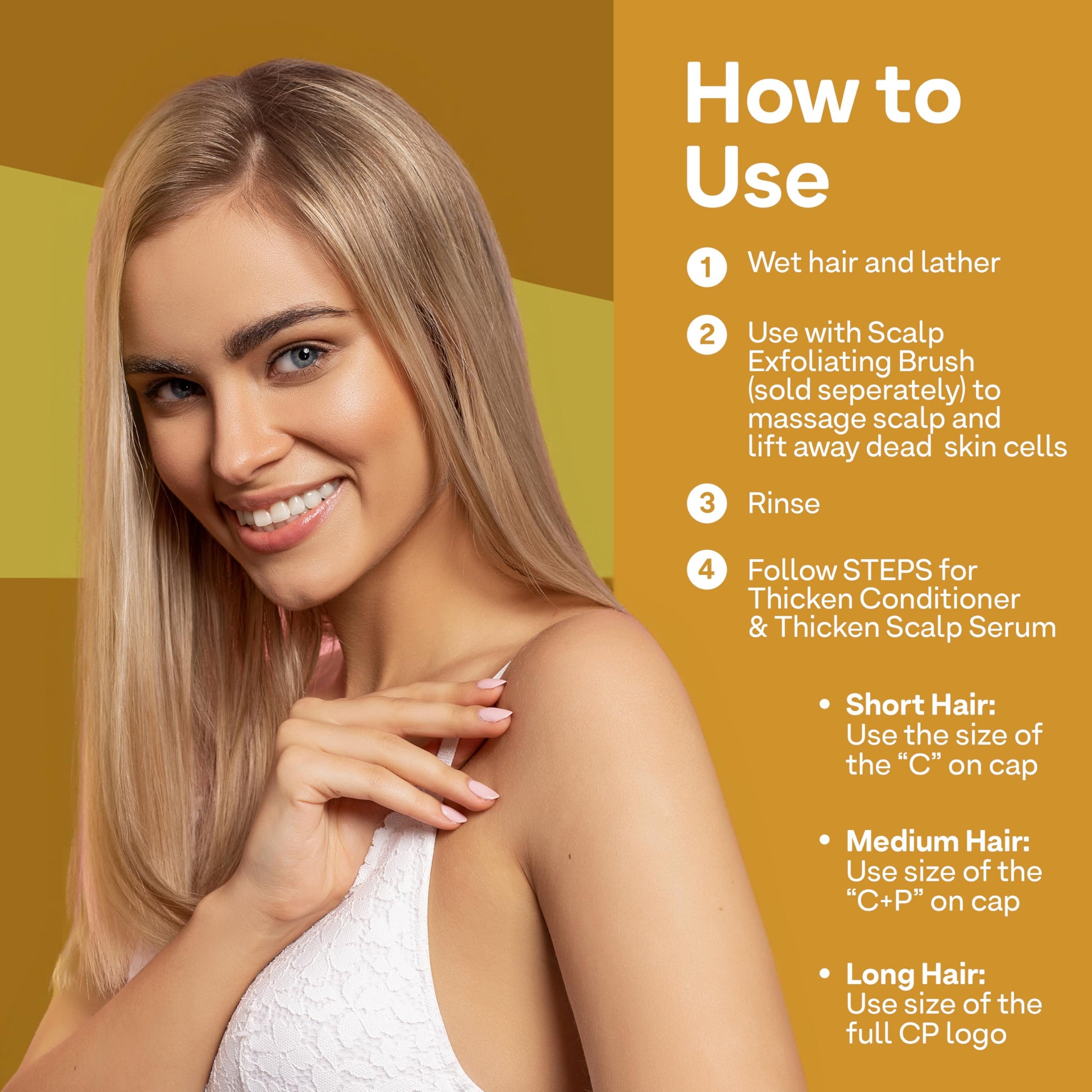 Goldenrod Colorproof Biorepair Thicken Shampoo for Thinning Color-Treated Hair, Nourishes & Stimulates Hair & Scalp, Thicker, Fuller Looking Hair, Sulfate-Free, Vegan