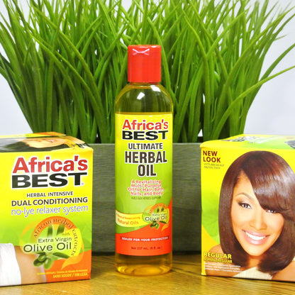 Dark Olive Green Africa's Best Herbal Oil 12 Oz.