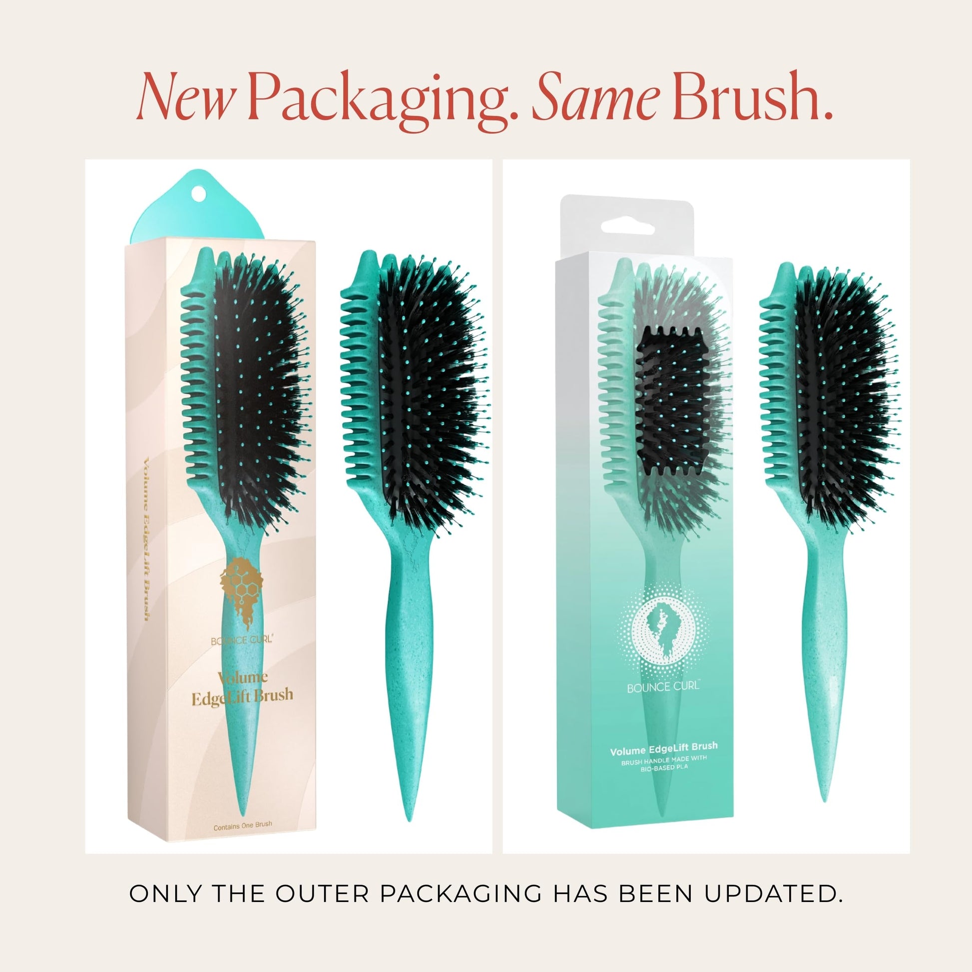 White Smoke Bounce Curl Volume EdgeLift Brush, 5-in-1 Tool for Volumized Waves, Curls & Coils - Teal