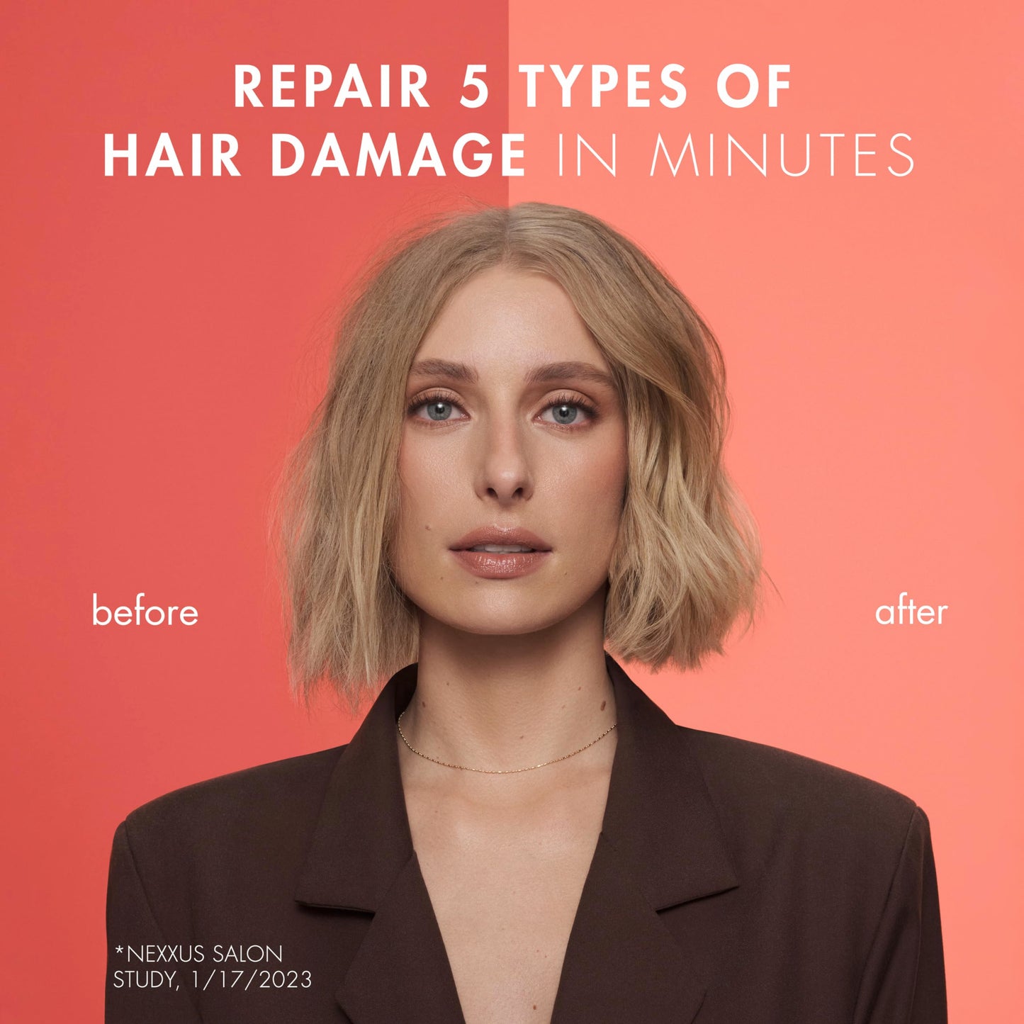 Salmon Nexxus Intense Bonding Treatment Amino Bond for Stronger, More Damage-Resistant Hair, with Amino Acids & Keratin Protein, 5 oz