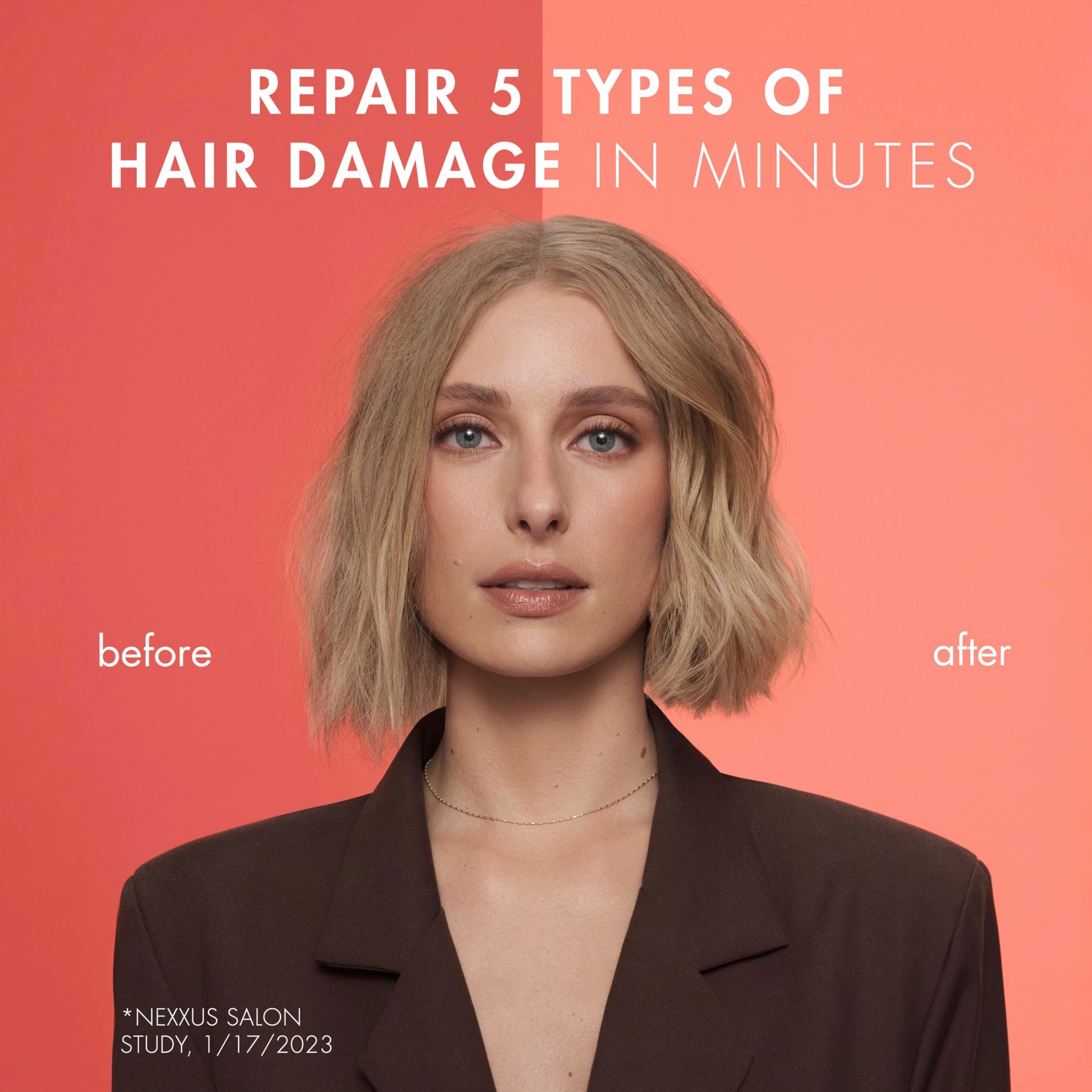 Salmon Nexxus Intense Bonding Treatment Amino Bond for Stronger, More Damage-Resistant Hair, with Amino Acids & Keratin Protein, 5 oz