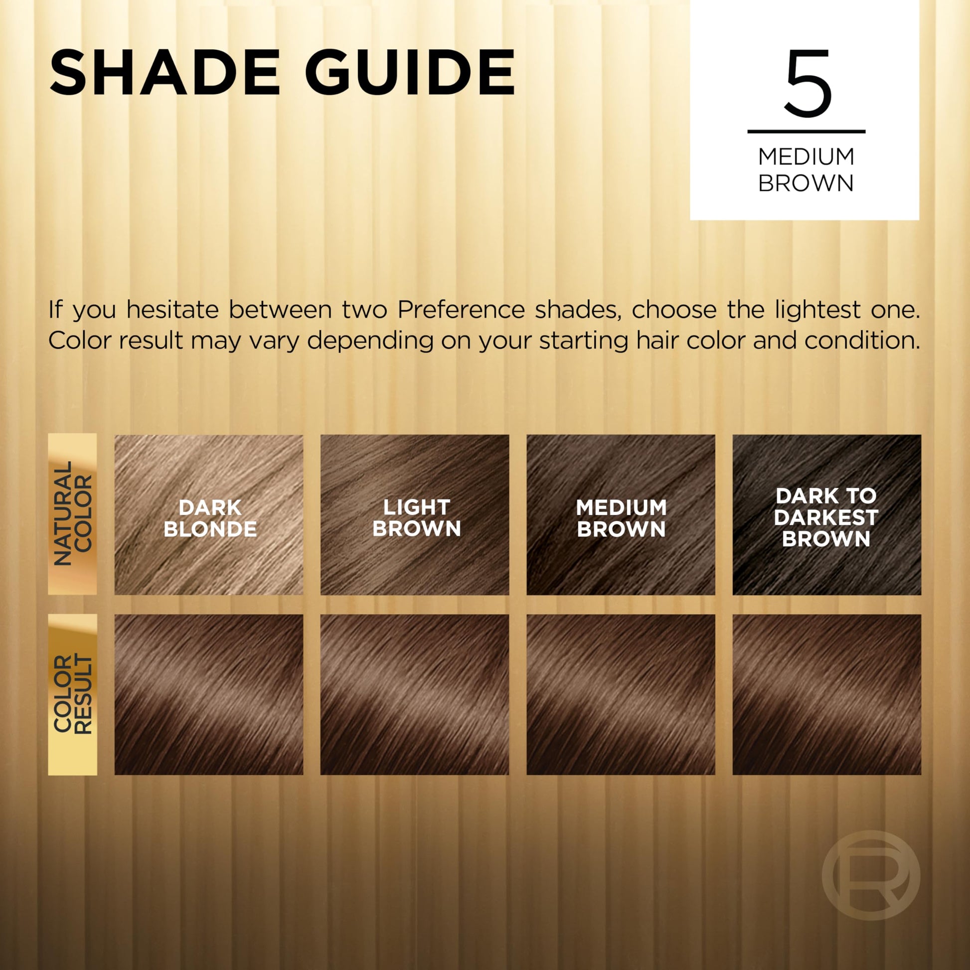 Dark Olive Green L'Oreal Paris Superior Preference Luminous Fade-Defying Permanent Hair Color, Hair Dye For Up to 9 Weeks of Radiance, Medium Brown 5, 1 Hair Dye Kit