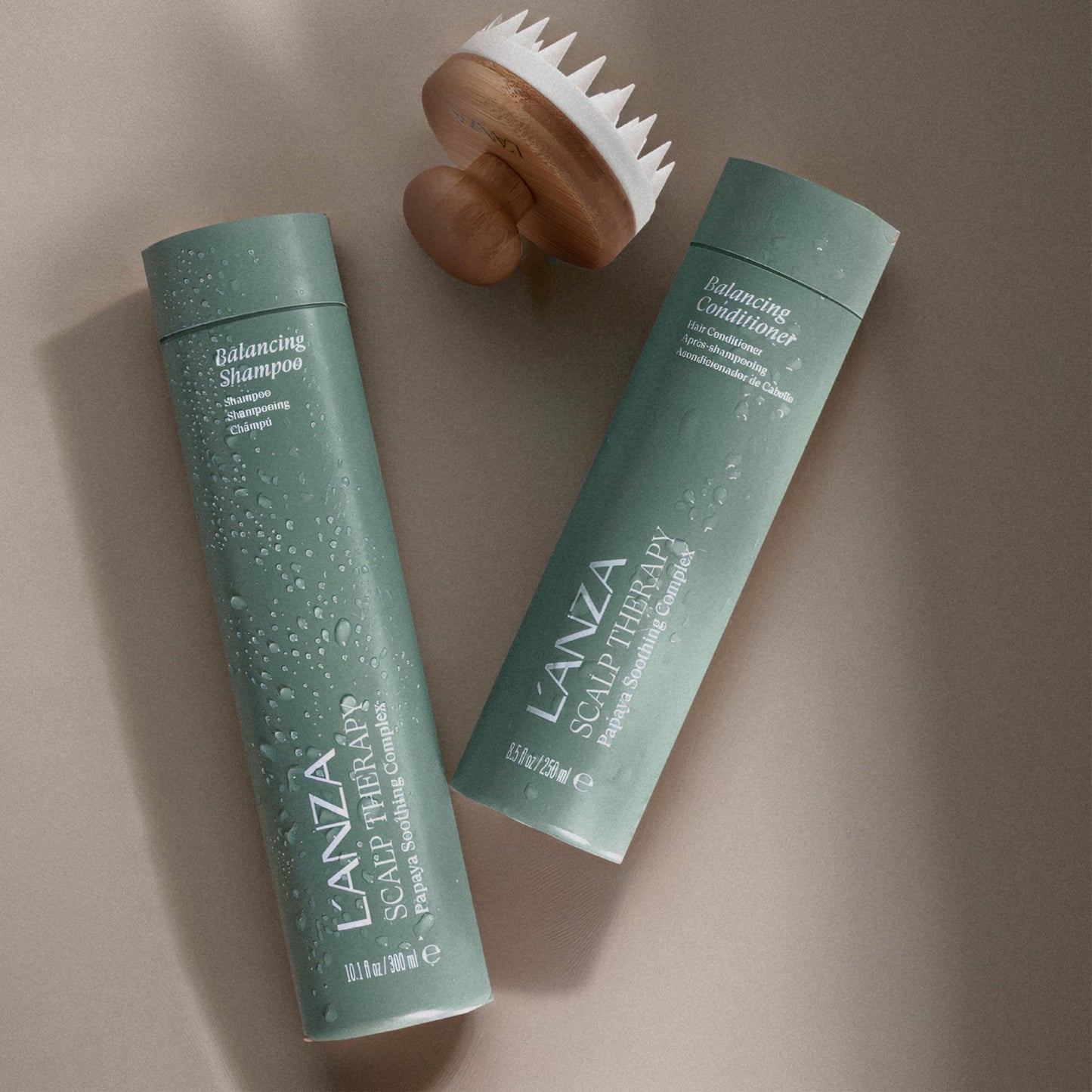 Dark Olive Green L'ANZA Scalp Therapy Balancing Conditioner For Oily Hair & Sensitive Scalps, Soothes Dryness, Moisturizing, Removes Buildup, Anti-Flake Treatment for Hair Growth, Color Safe Sulfate Free (10.1 Fl Oz)