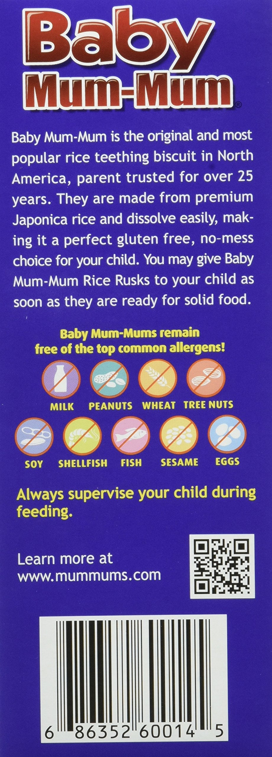 Dark Slate Blue Hot-Kid Baby Mum-Mum Rice Rusks, Blueberry & Goji, 1.76 Ounce (Pack of 2)
