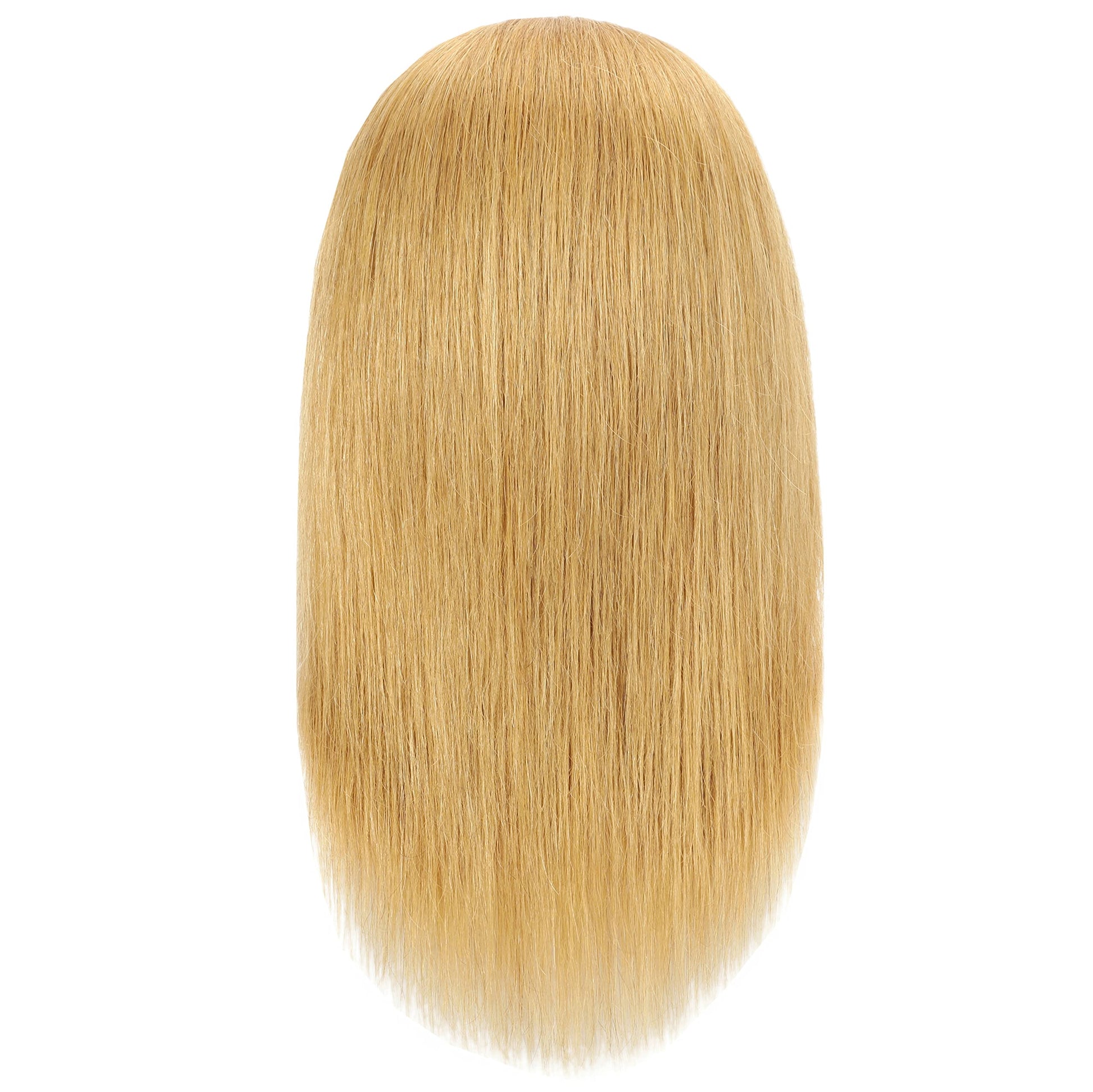 Dark Khaki FUTAI Mannequin Head 100% Real Human Hair Manikin Doll Style Head for Bleaching Dyeing Curling Cutting Braiding Styling Updos Practice Cosmetology Training Display with Stand