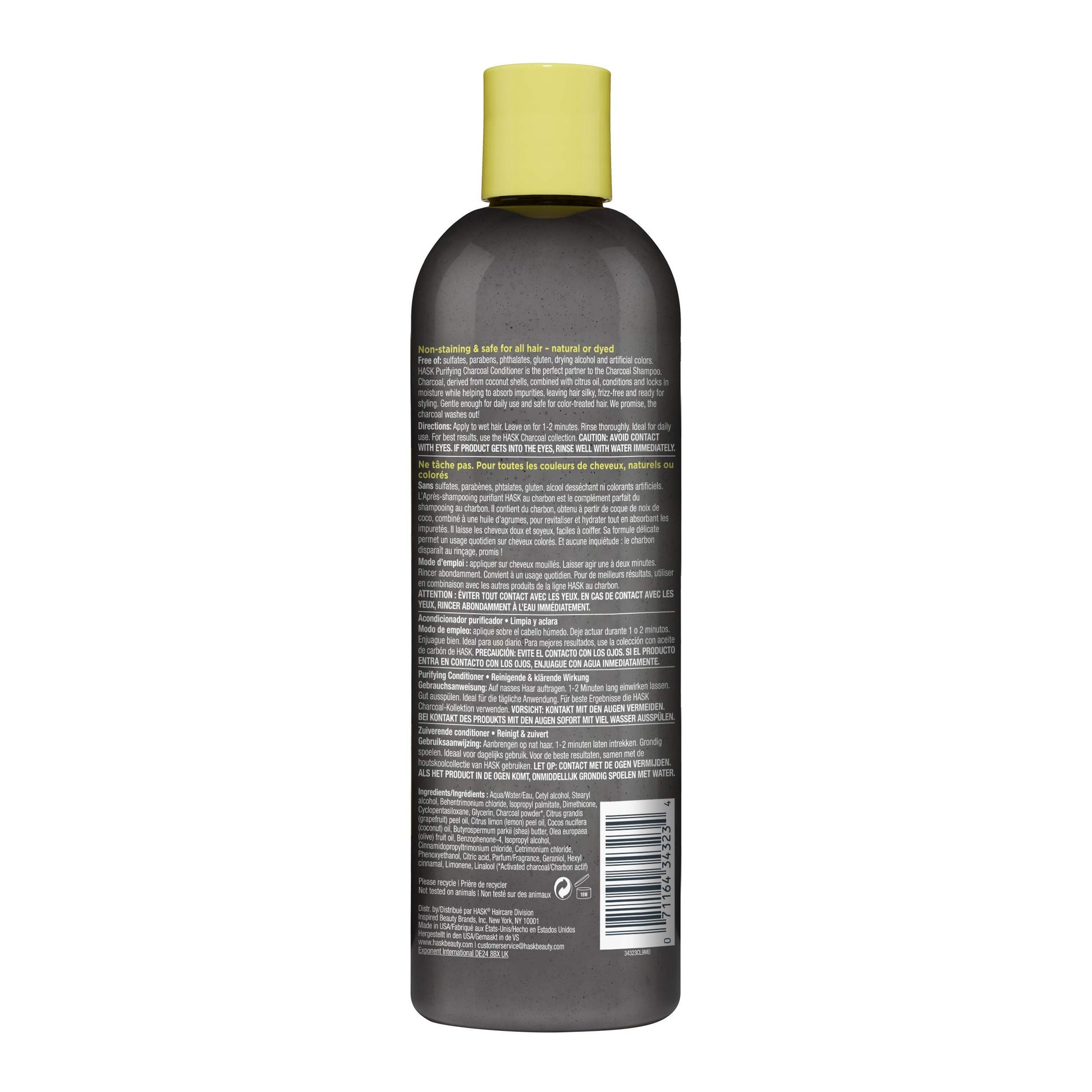 Light Slate Gray Hask Charcoal Clarifying Conditioner, 12 Ounce